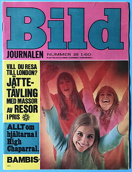 BILDJOURNALEN - nr 18 1968 Beatles Maharishi etc. omslag