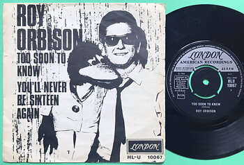ROY ORBISON - Too soon to know Swe PS 1966