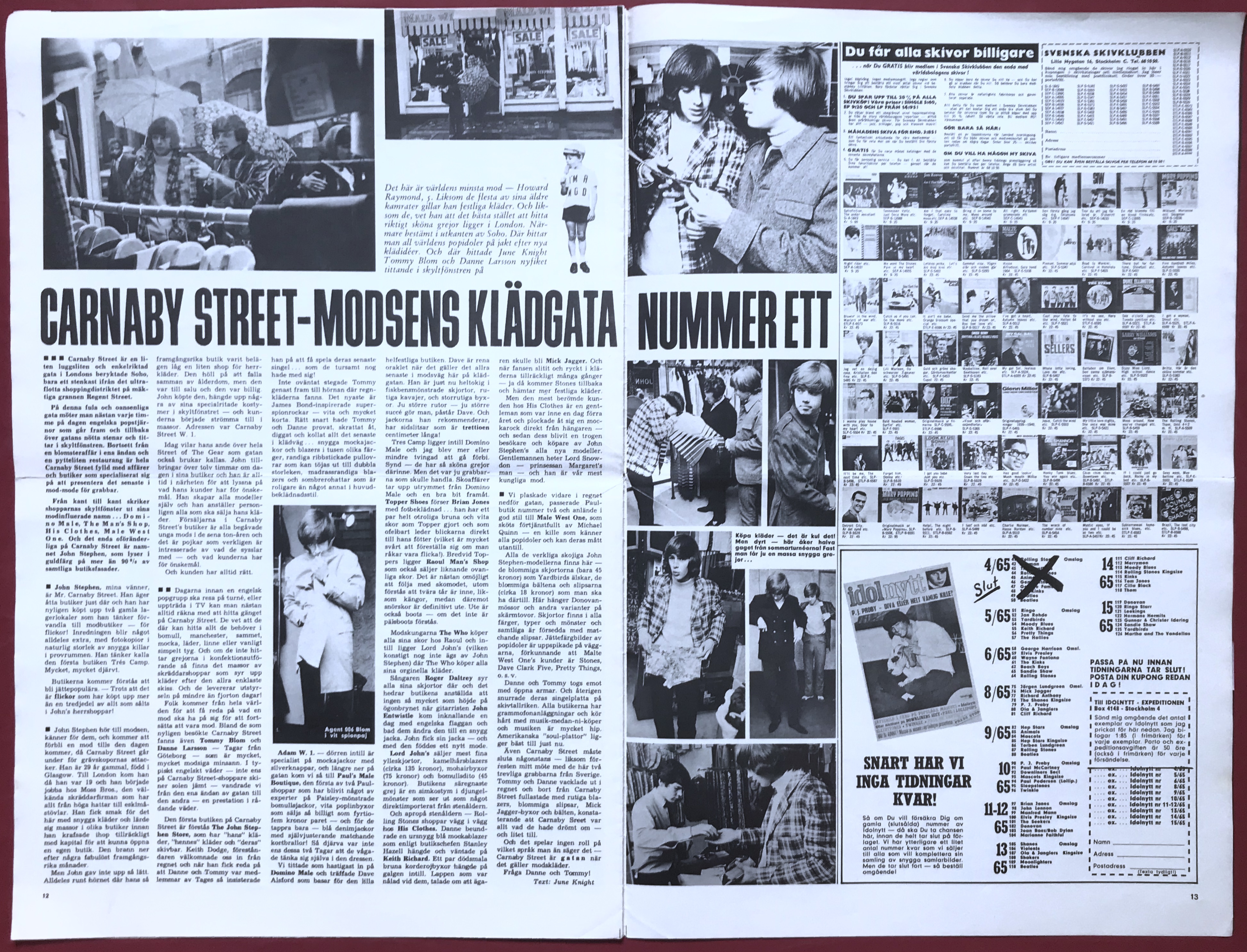 IDOLNYTT - Nr 19 1965 MOONLIGHTERS omslag - 6