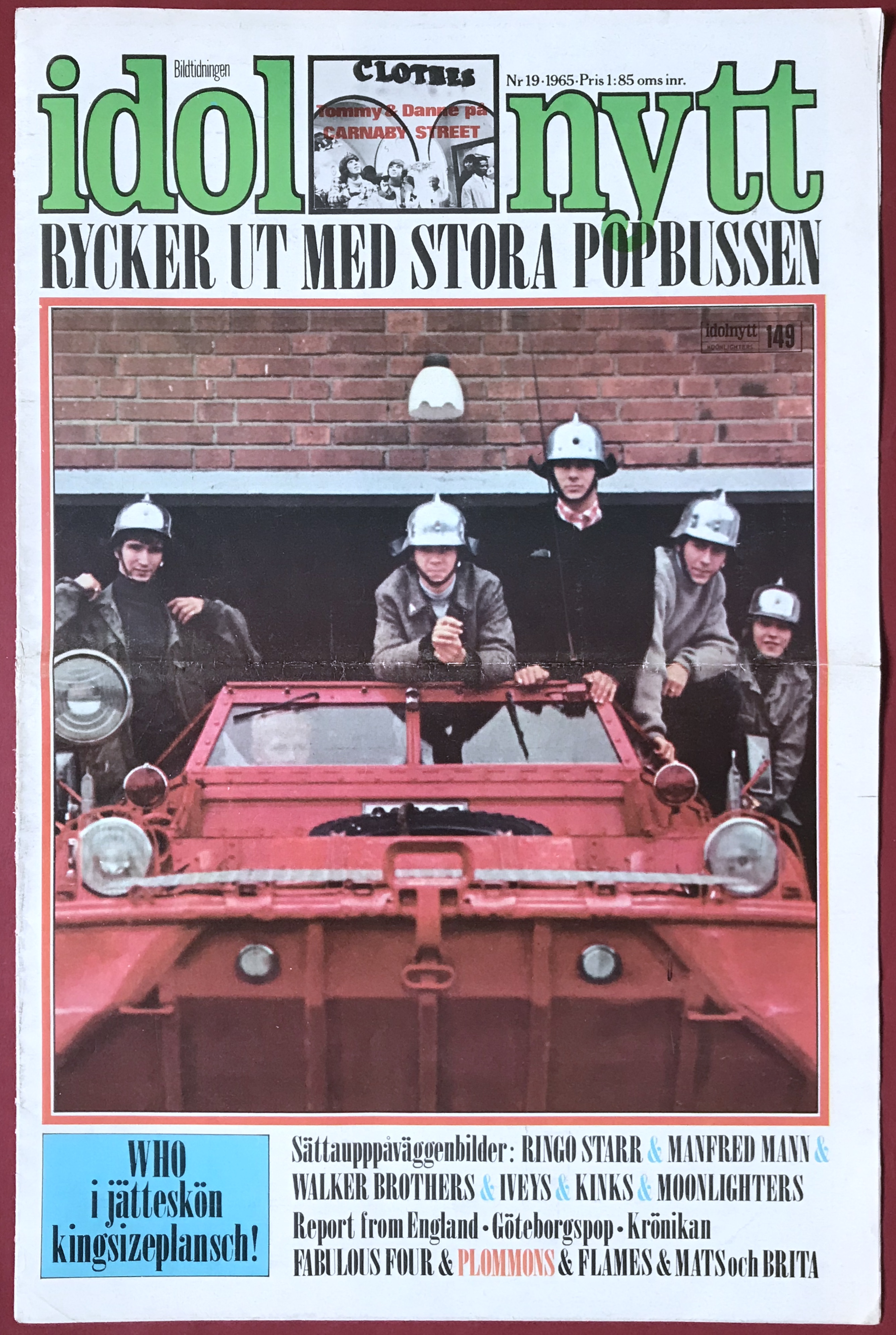 IDOLNYTT - Nr 19 1965 MOONLIGHTERS omslag