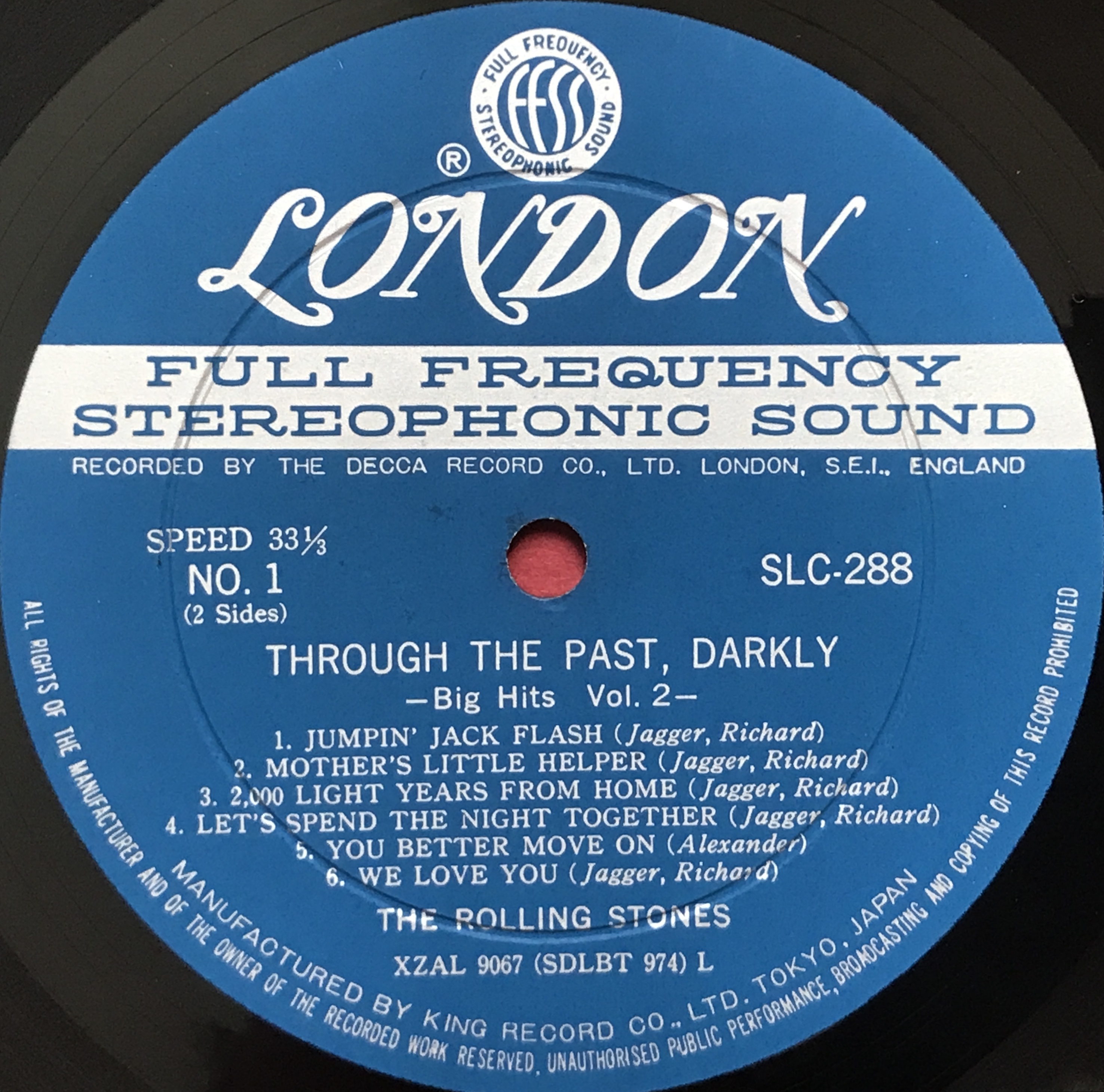 Nostalgipalatset - ROLLING STONES - Through The Past Darkly Japan-orig ...