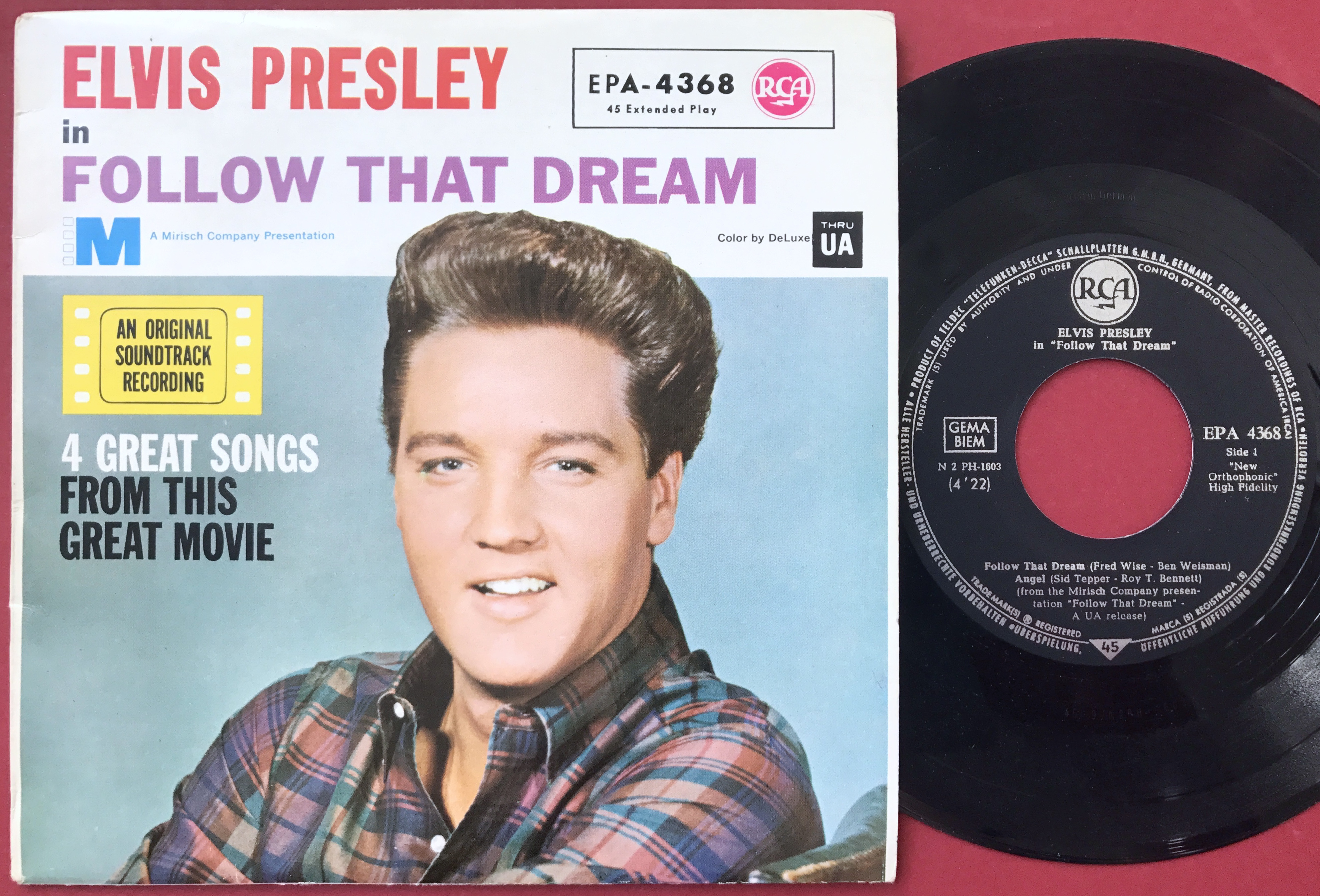 ELVIS PRESLEY - Follow that dream +3 German EP 1962