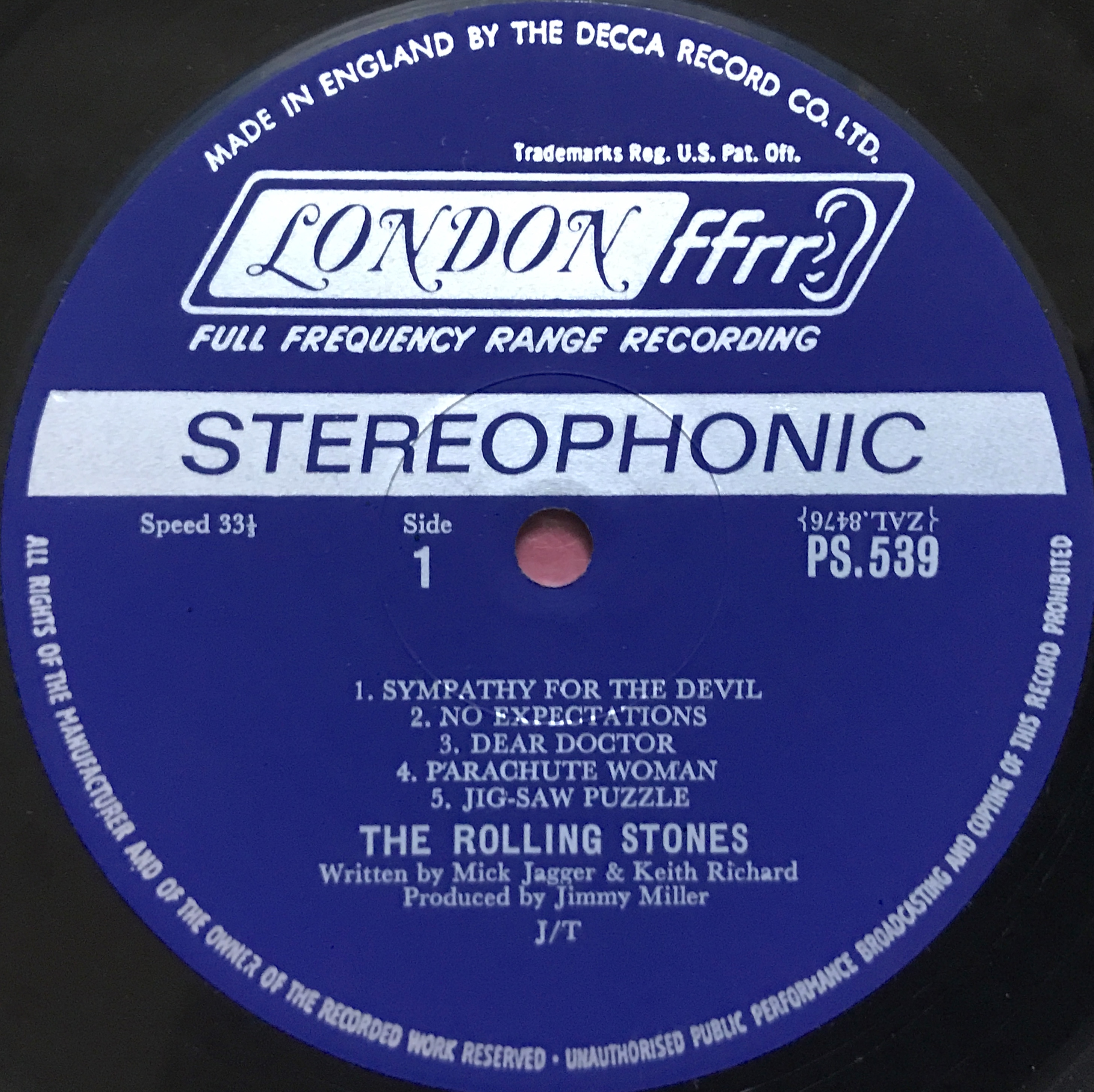 ROLLING STONES - Beggars Banquet UK-orig LONDON EXPORT LP 1968 - 5
