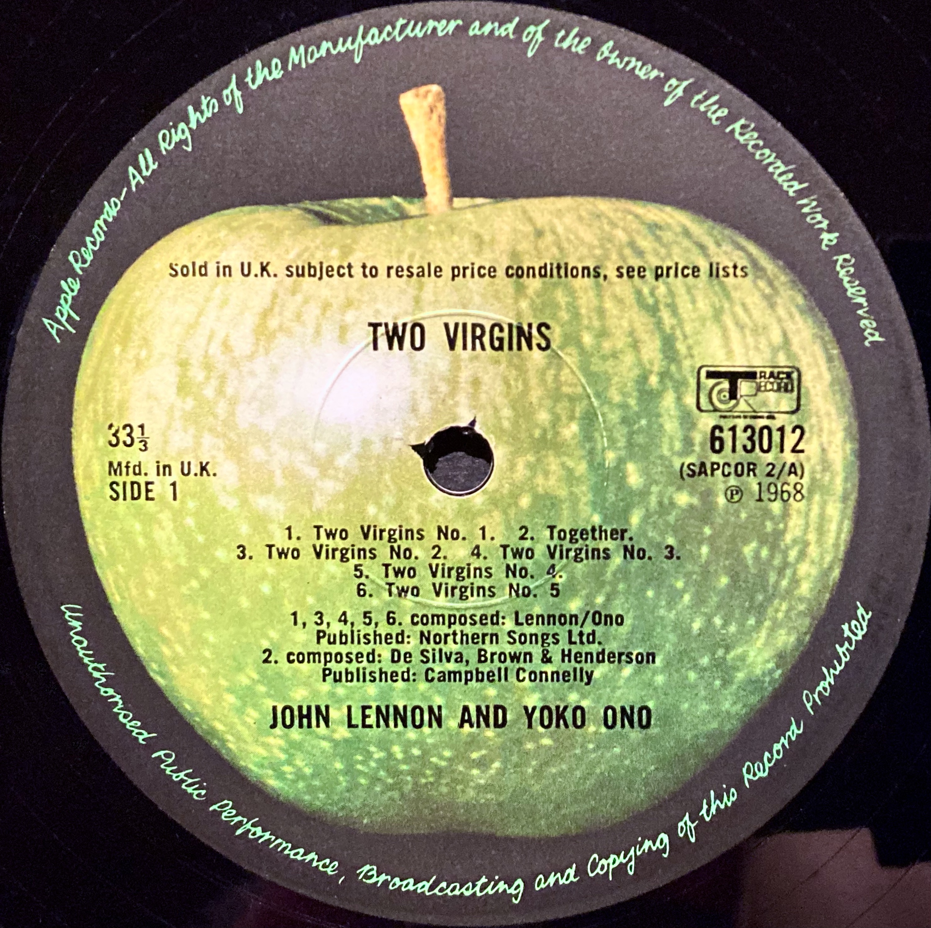 JOHN LENNON & YOKO ONO - Two virgins MONO cover UK-orig LP 1968 - 3