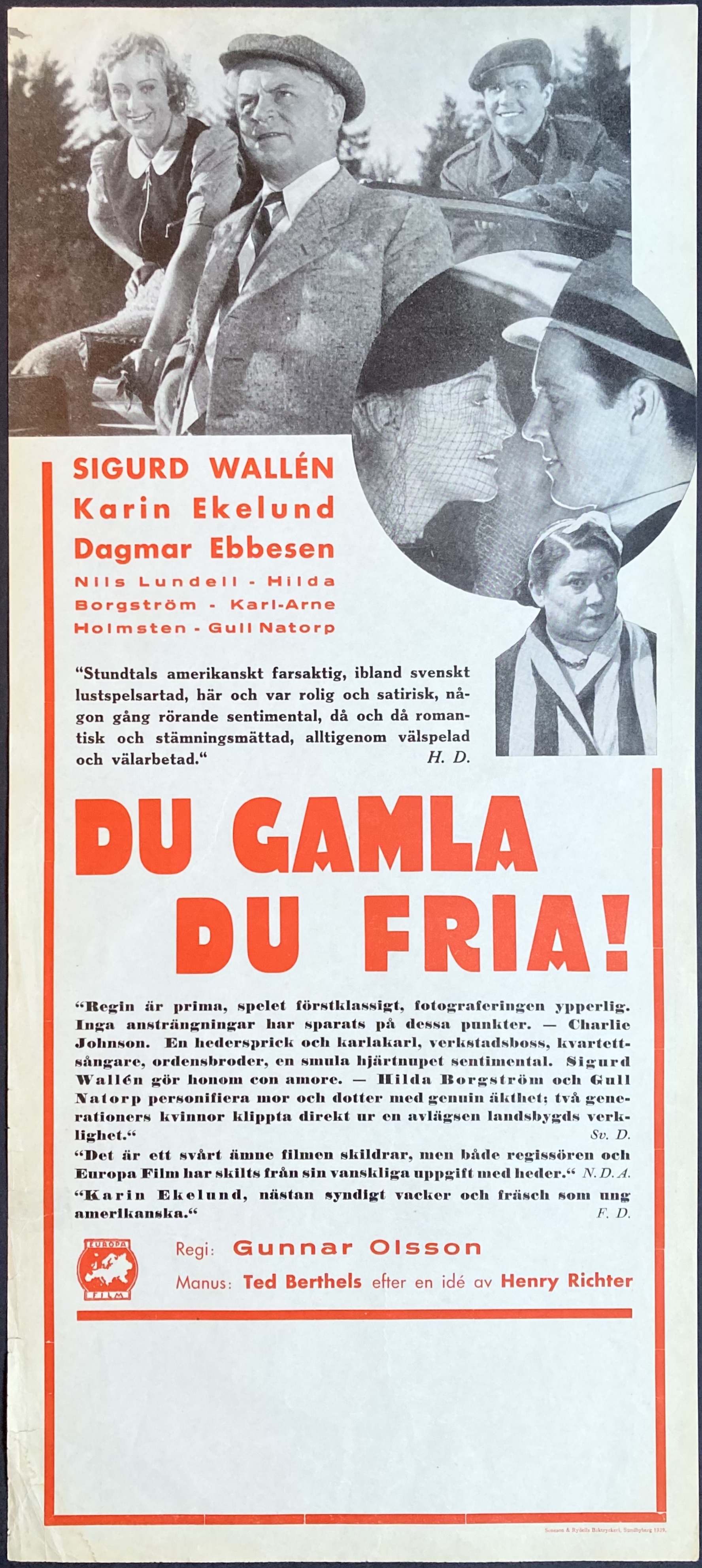 DU GAMLA, DU FRIA! (1938)