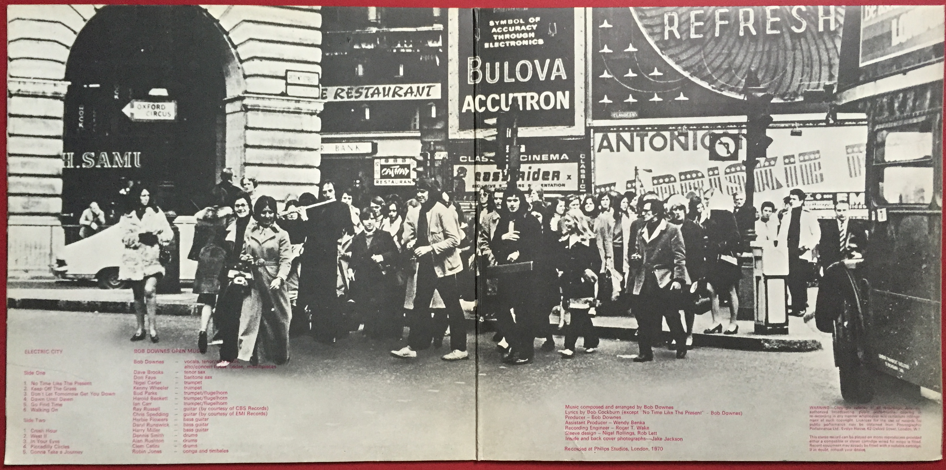BOB DOWNES OPEN MUSIC - Electric city UK-orig Vertigo LP 1970 - 4