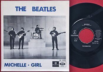 BEATLES - Michelle 7" Toplist Swe PS 1966 M-!