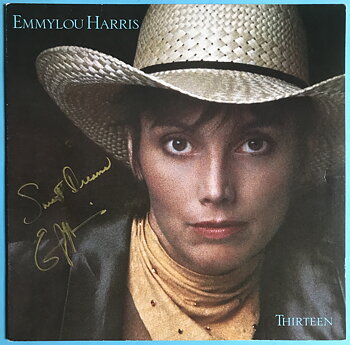 EMMYLOU HARRIS - Thirteen SIGNERAD LP 1986