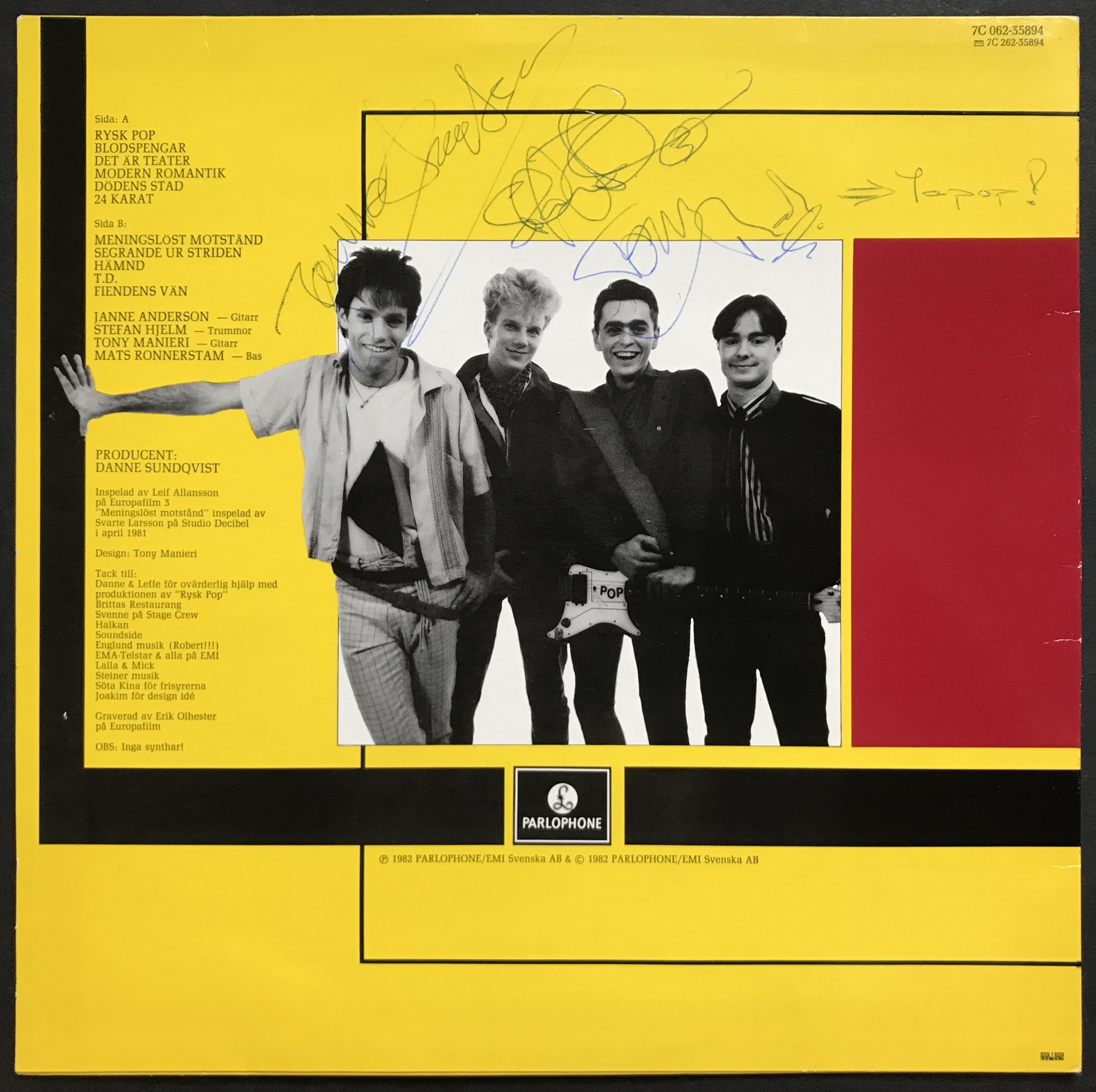 JAPOP - Rysk pop SIGNERAD LP 1982 - 2
