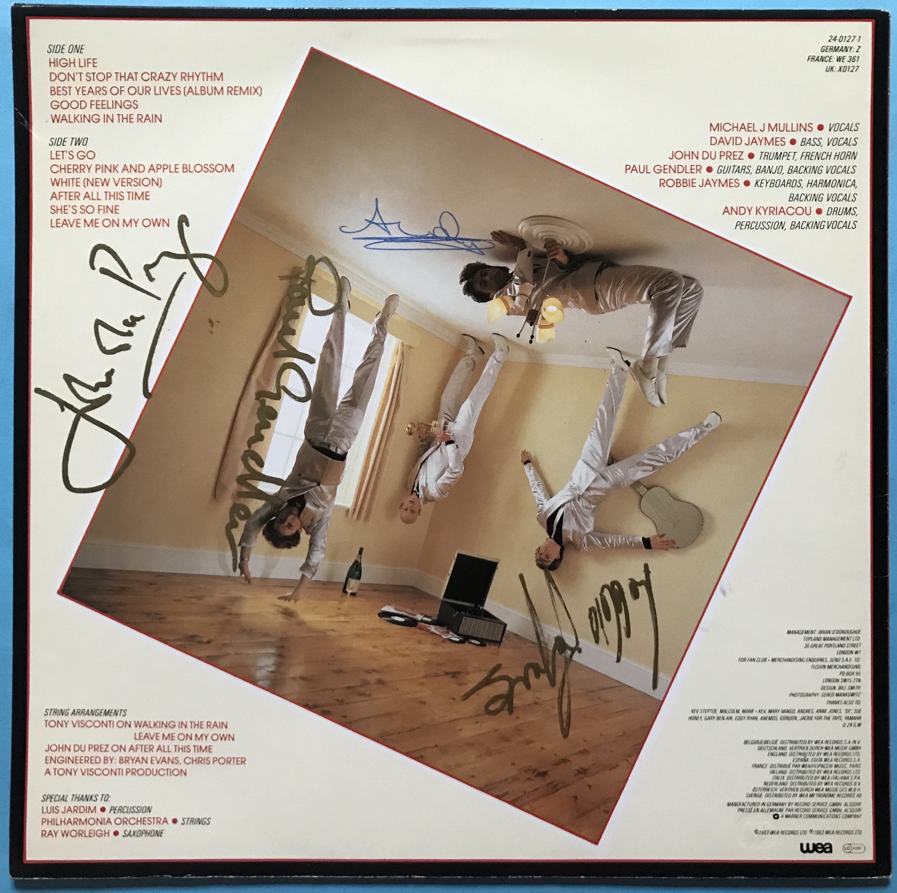 MODERN ROMANCE - Trick of the light SIGNERAD LP 1983 - 2
