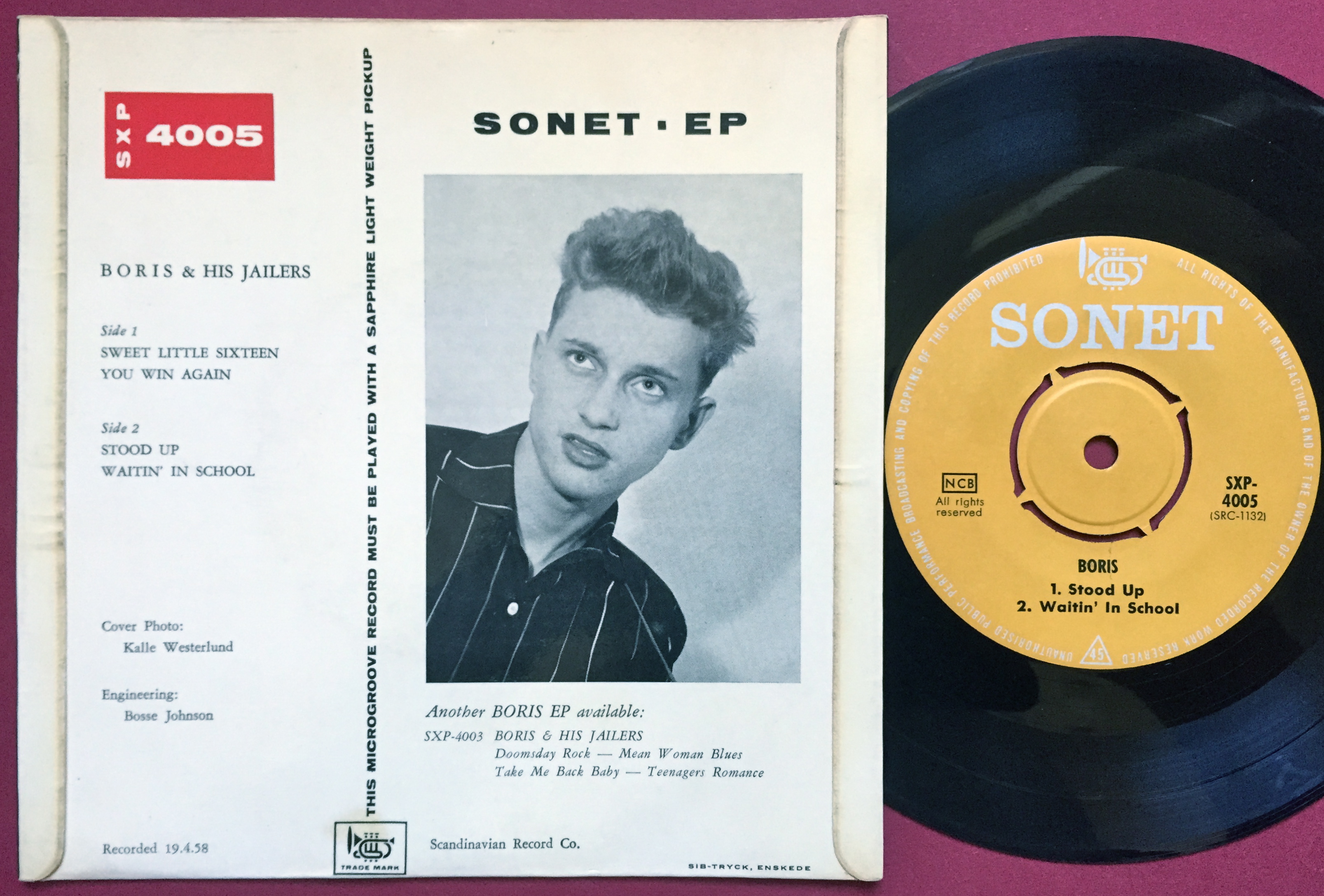 BORIS & HIS JAILERS - Sweet little sixteen +3 EP 1958 - 2