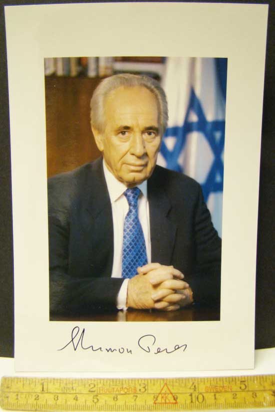 Peres, Shimon - Autograf