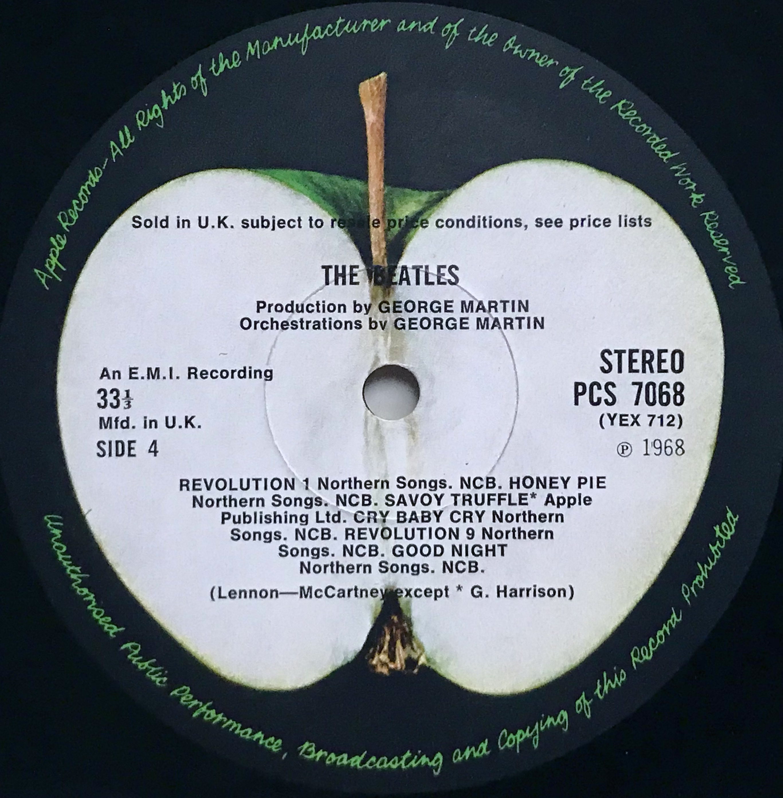 BEATLES - "Vita dubbeln" UK stereo 2LP 1968 - 8