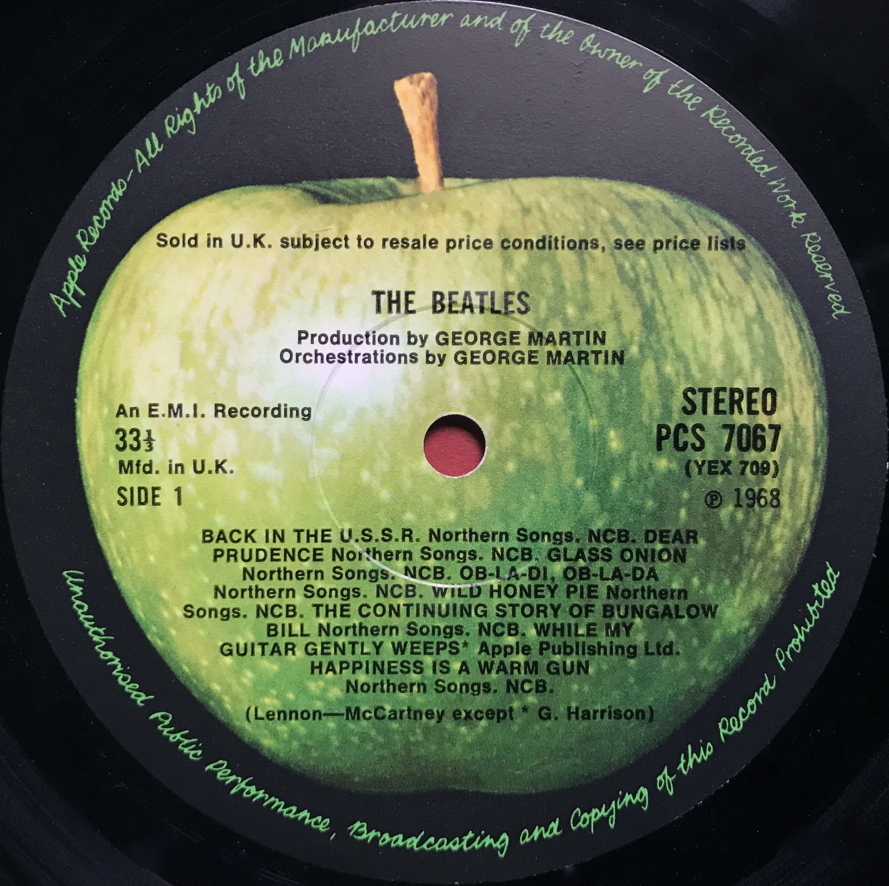 BEATLES - "Vita dubbeln" UK stereo 2LP 1968 - 5