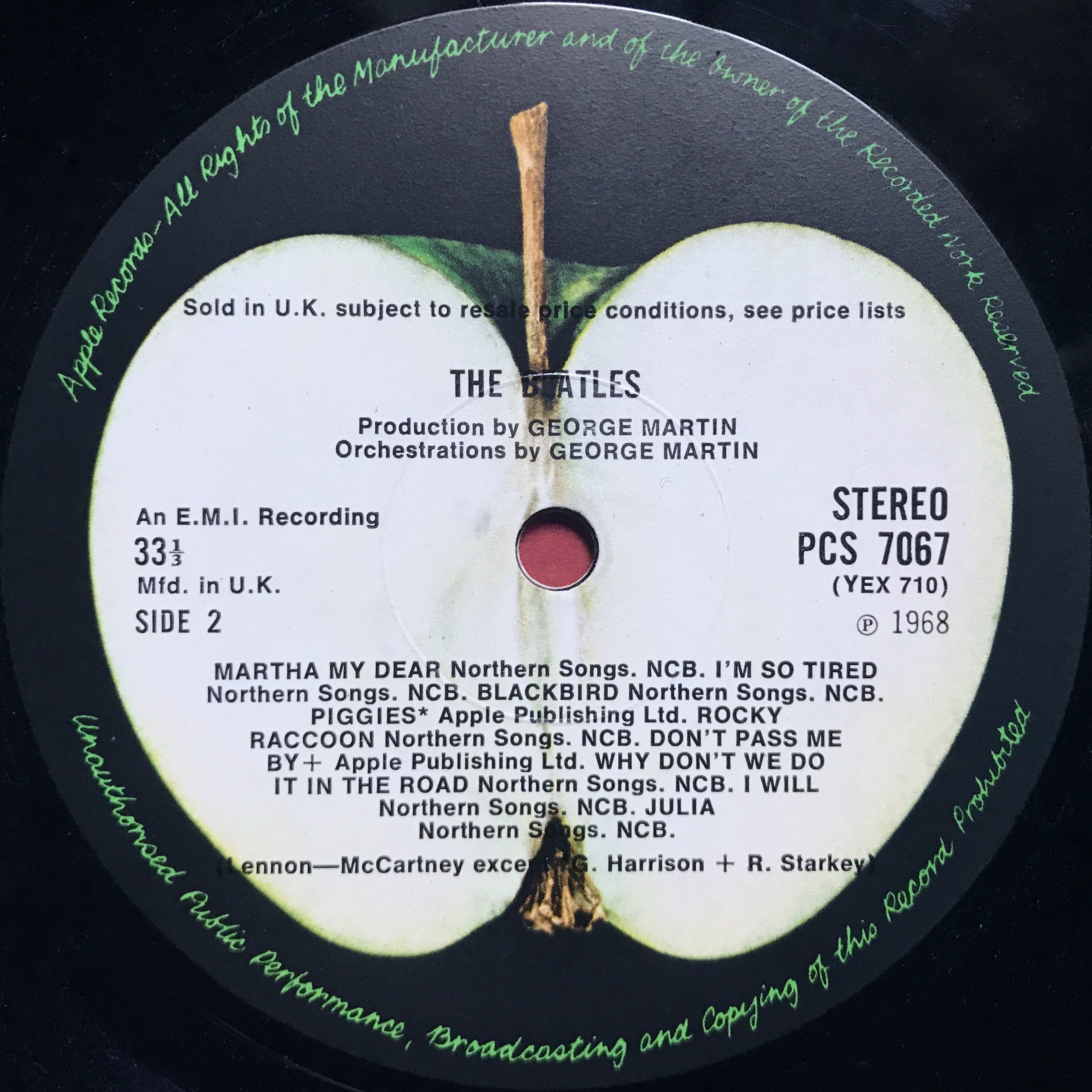 BEATLES - "Vita dubbeln" UK stereo 2LP 1968 - 6