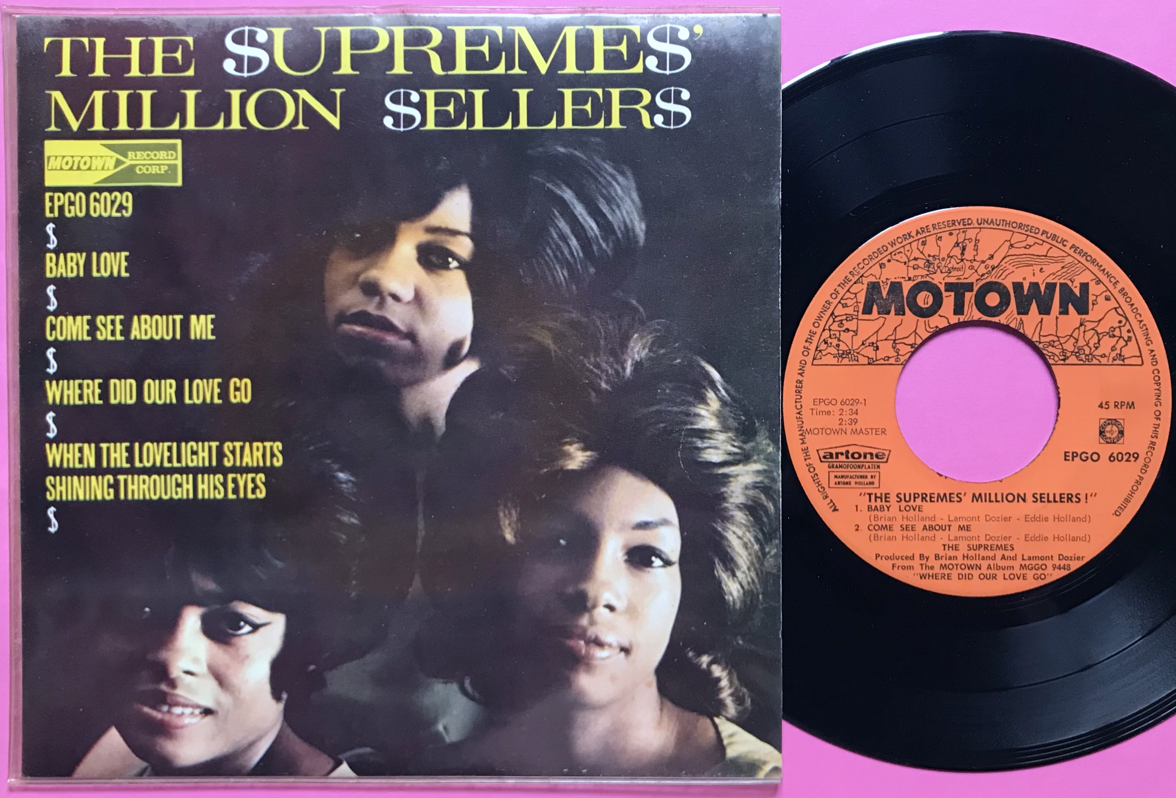 SUPREMES - Million sellers Holland EP 1965