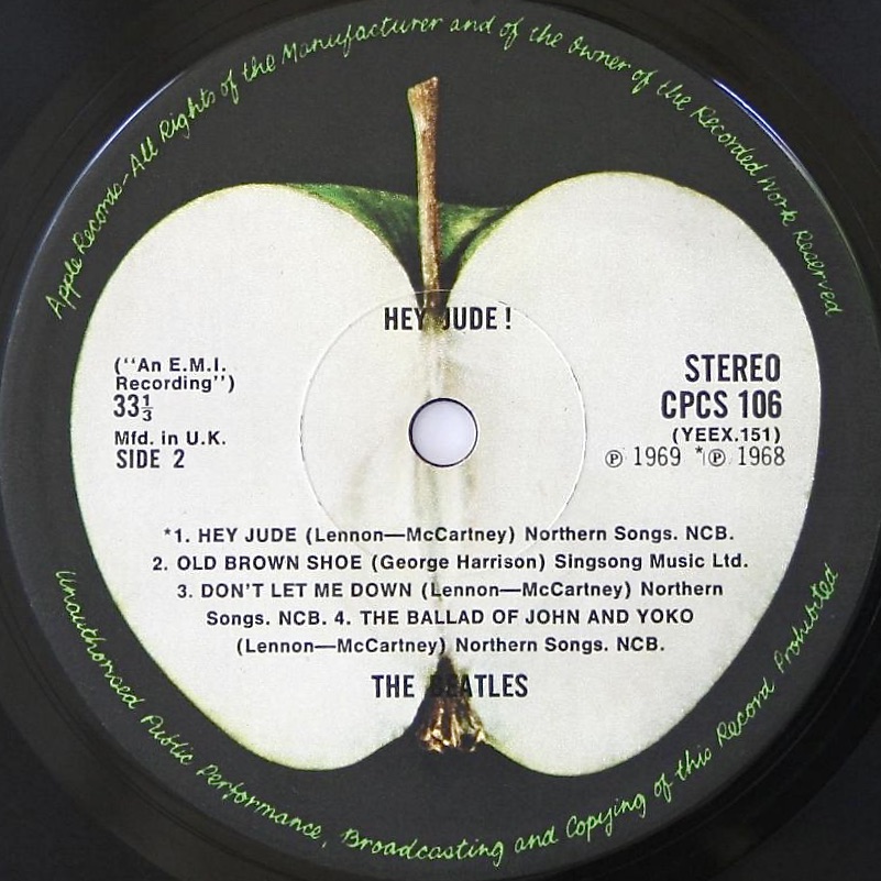 BEATLES - Hey Jude! Misprint UK-orig Export LP 1970 - 4