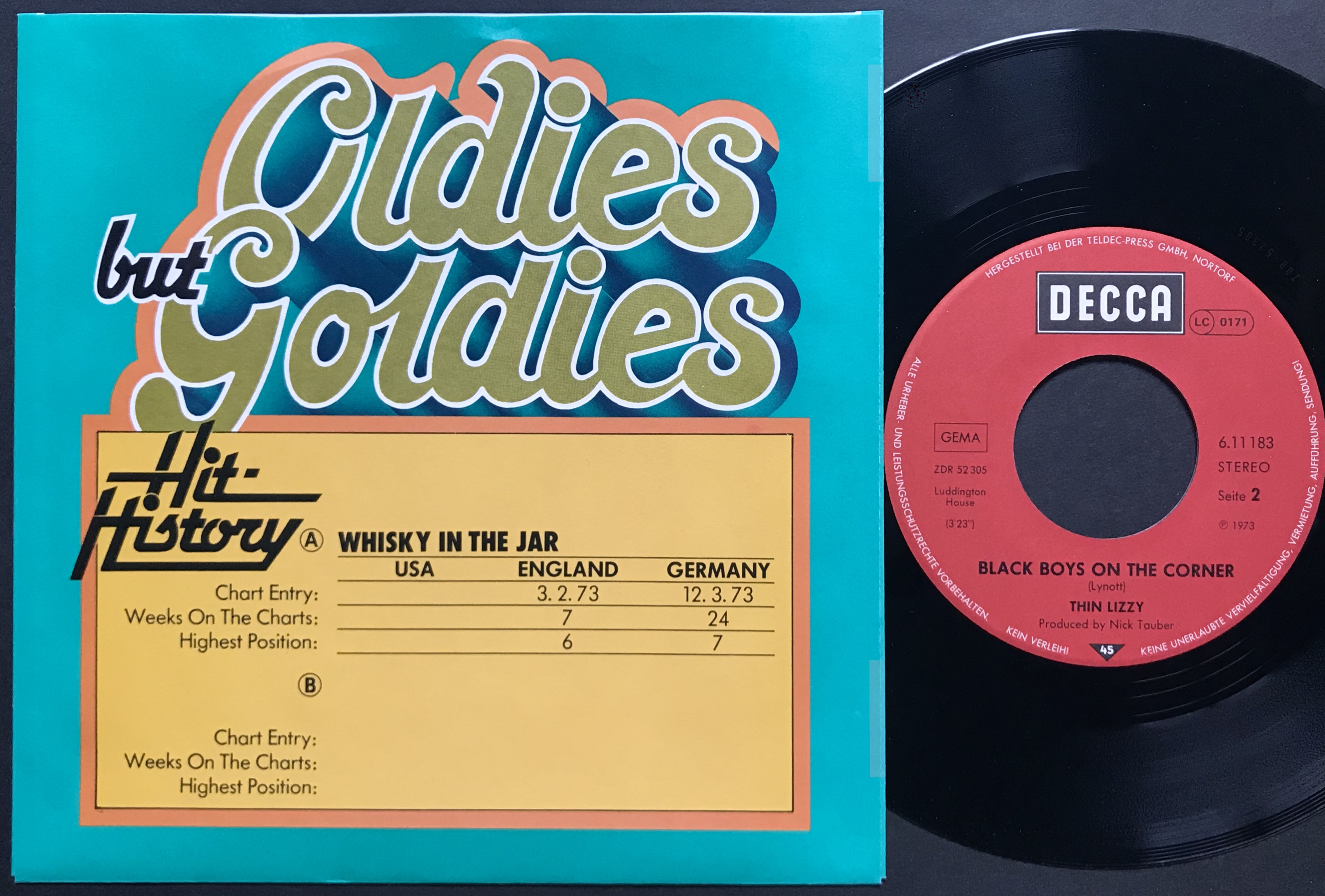THIN LIZZY - Whisky in the jar German AS 1978 - 2