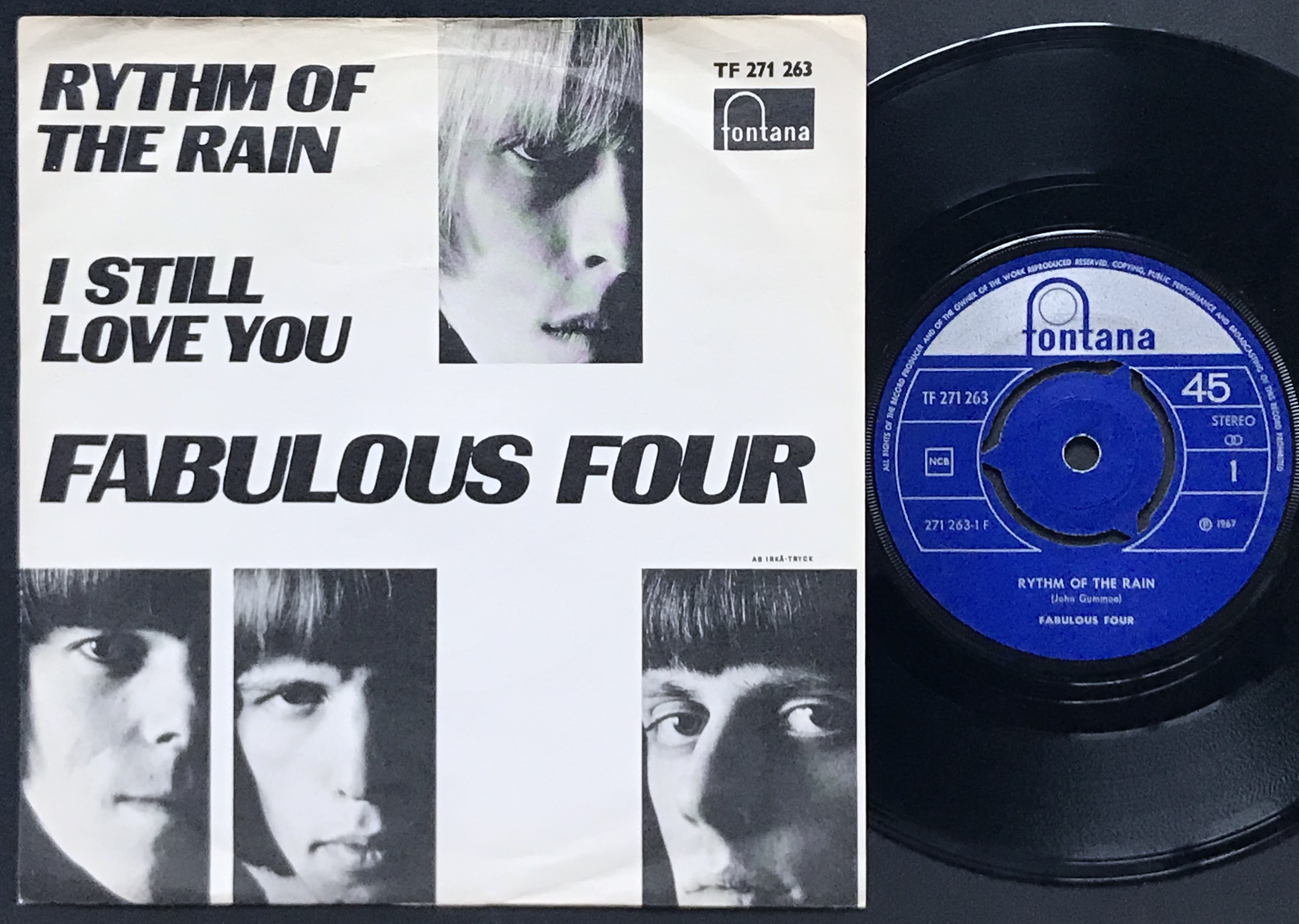 FABULOUS FOUR - Rhythm of the rain Swe PS 1967