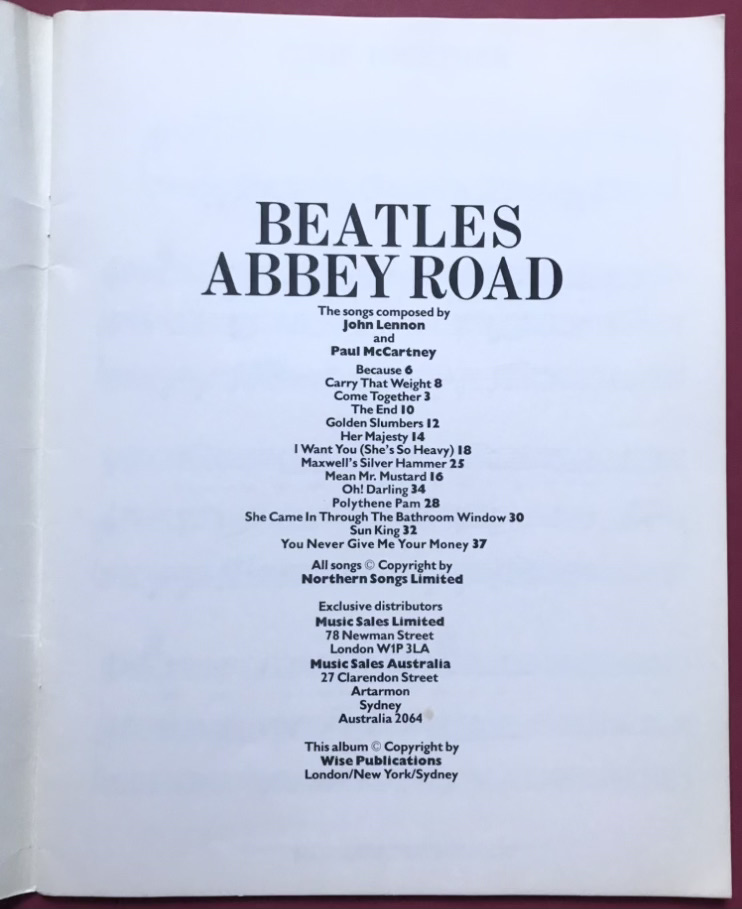 BEATLES - Abbey road Nothäfte 1969 - 3