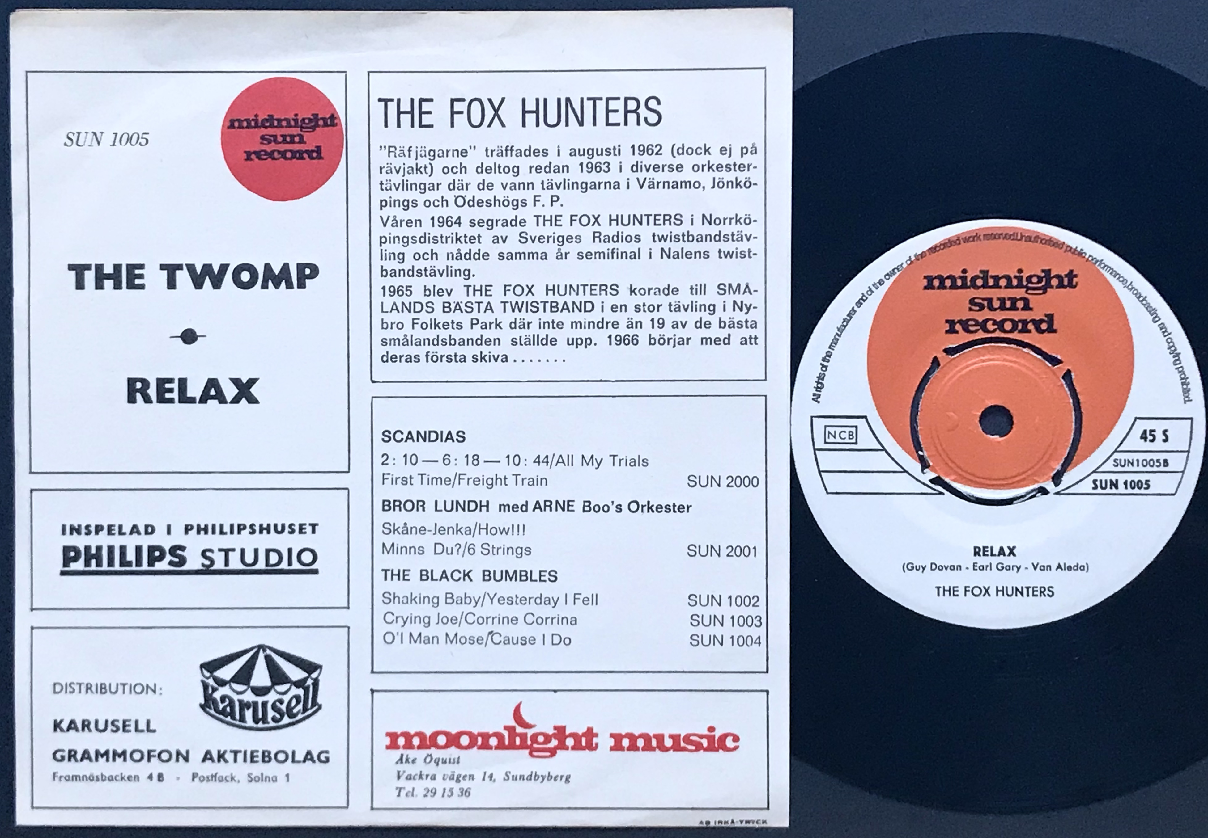 FOX HUNTERS - The twomp / Relax Swe PS 1966 - 2