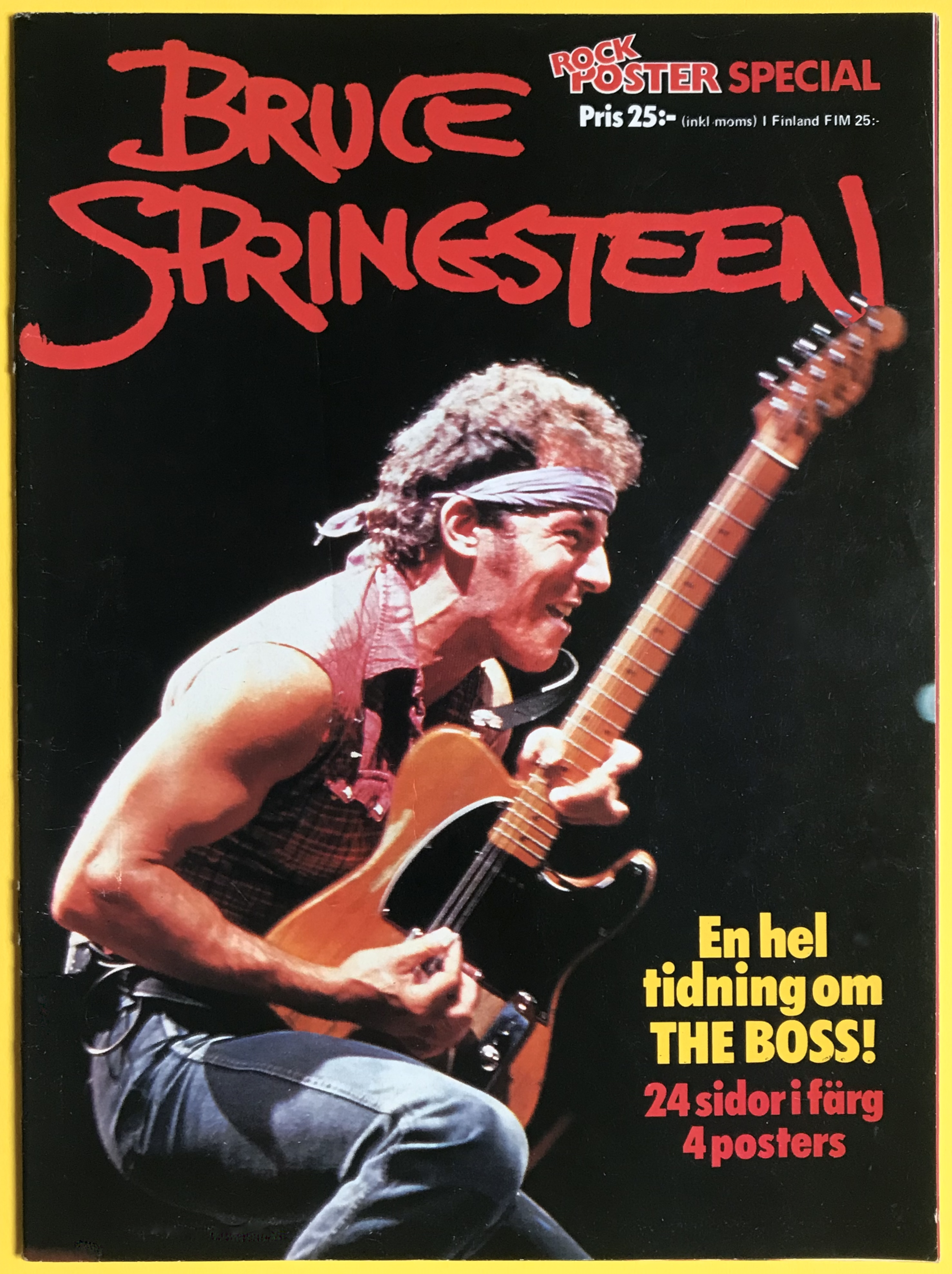 ROCK POSTER Special - BRUCE SPRINGSTEEN poptidning 1985