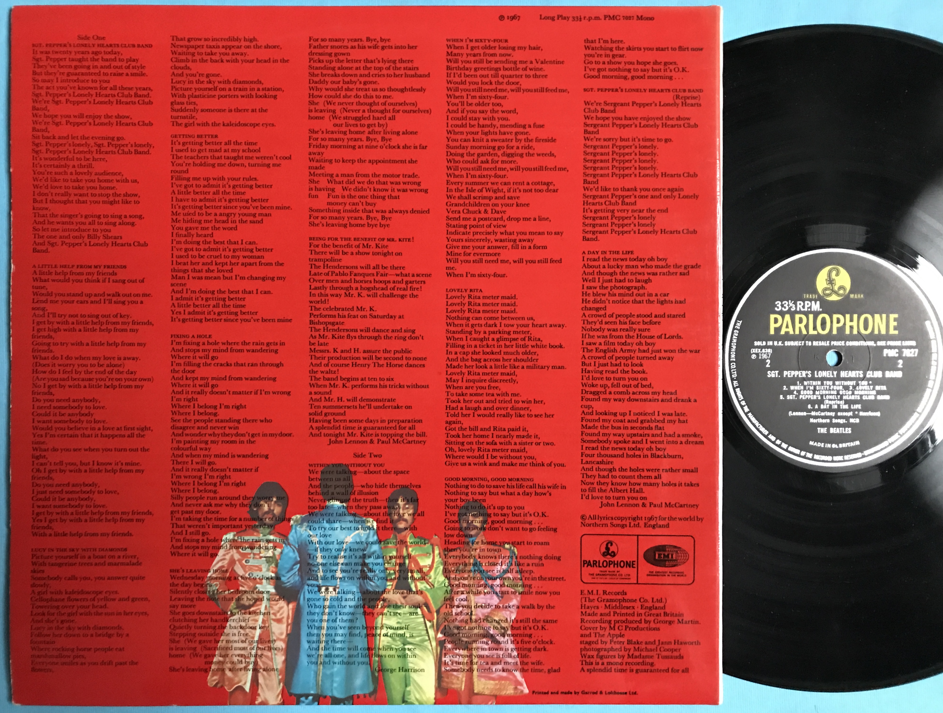 BEATLES - Sgt Peppers lonely hearts club band UK-orig MONO LP 1967  - 2