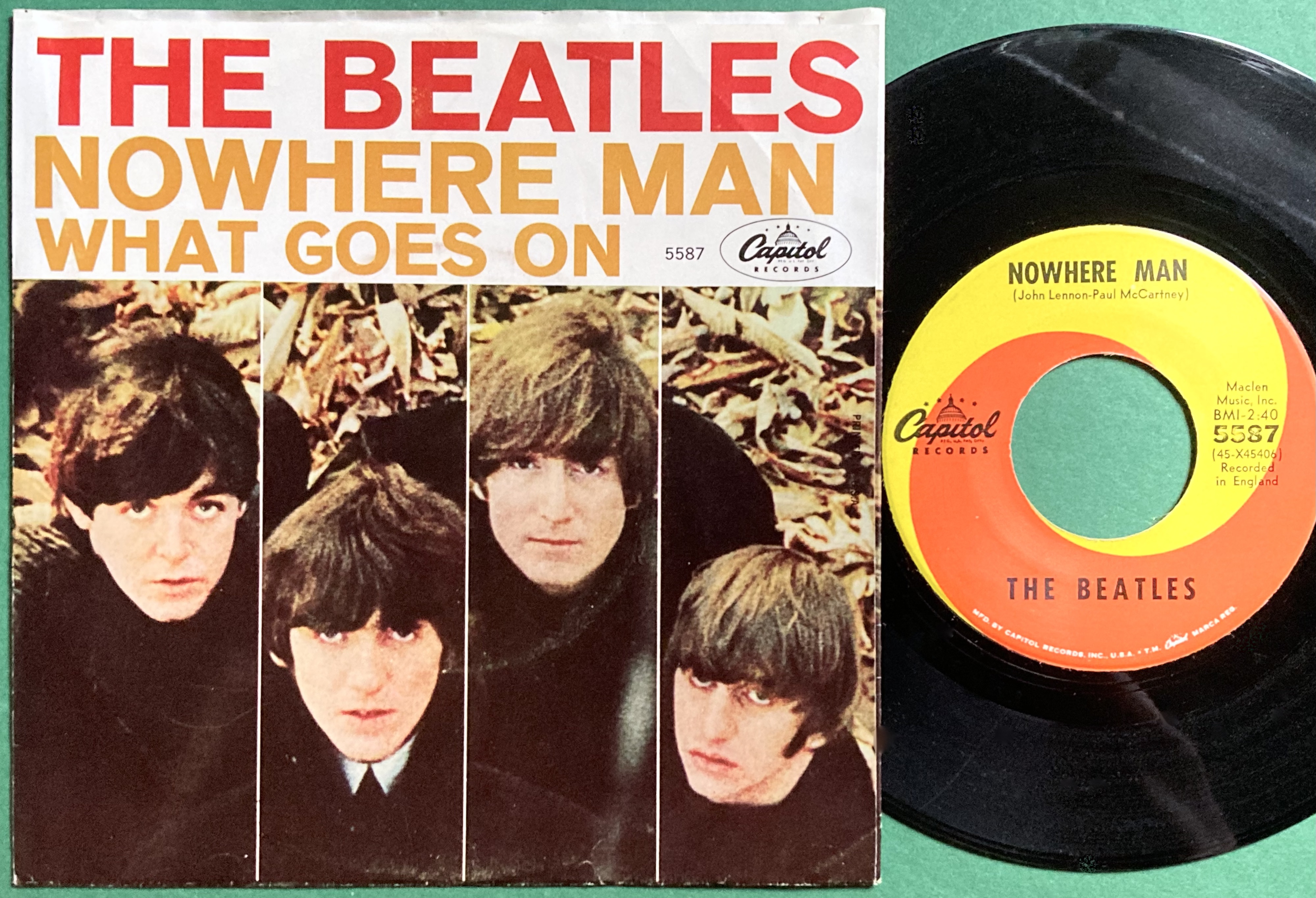 BEATLES - What goes on 7" USA PS 1965 - 2