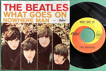 BEATLES - What goes on 7" USA PS 1965