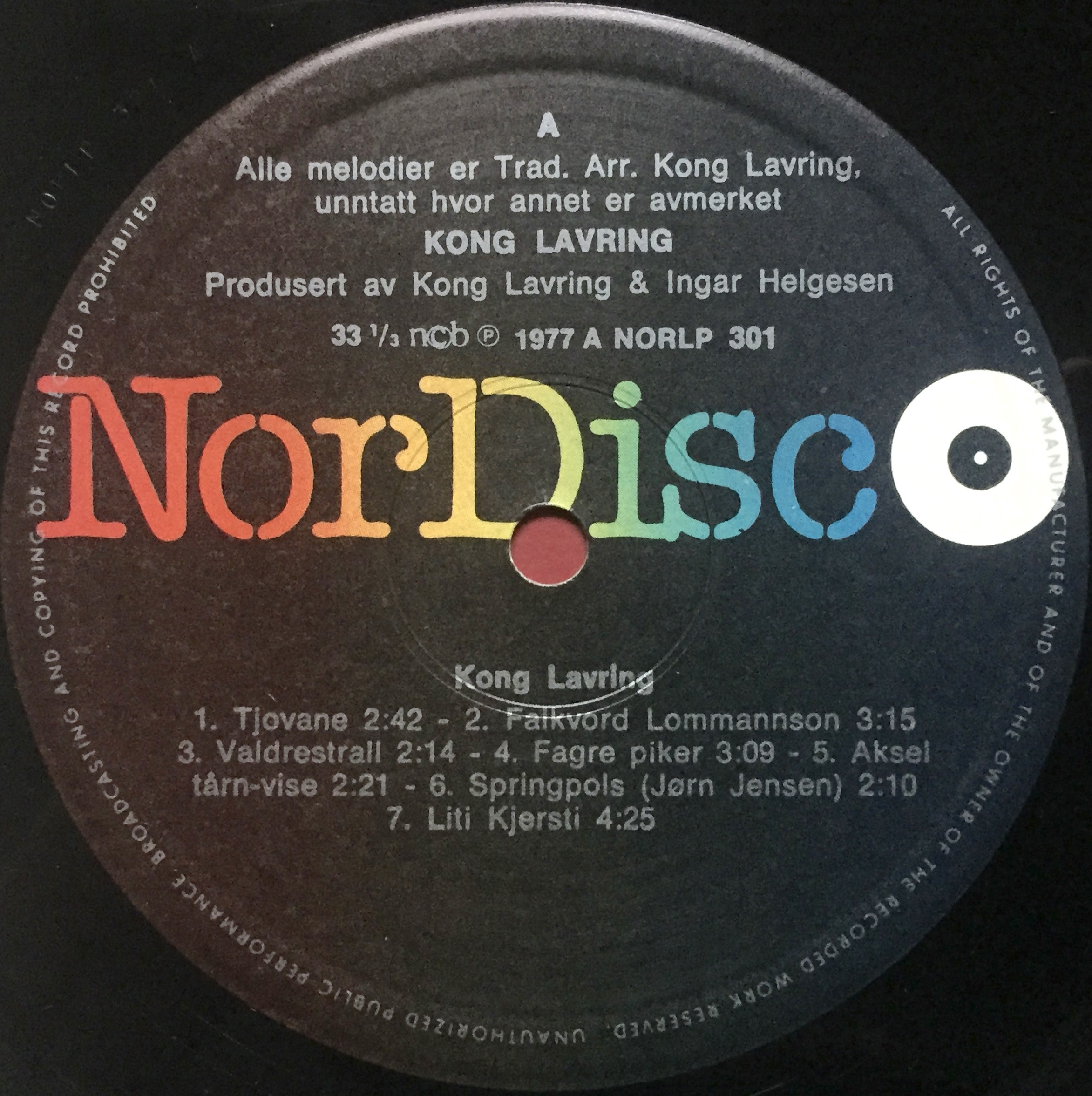 KONG LAVRING - "same" Norway-orig LP 1977 - 4