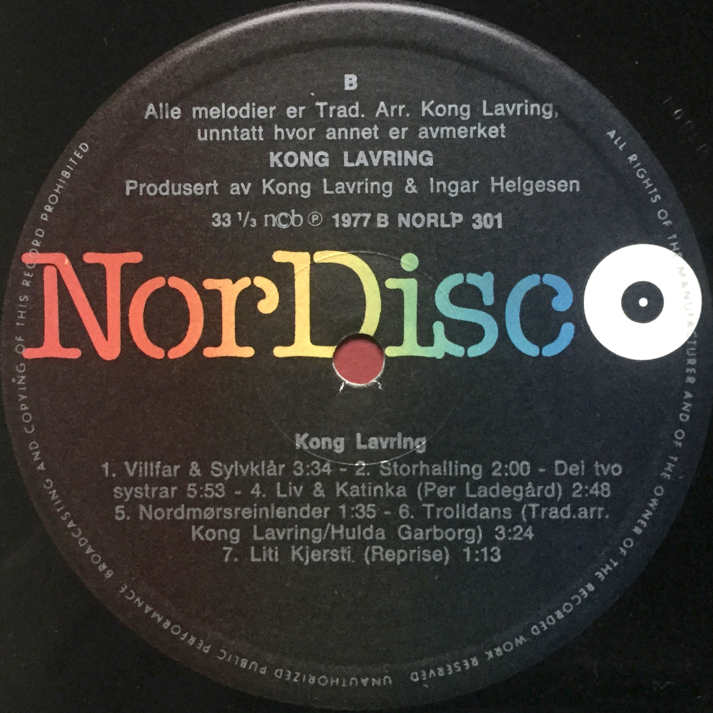 KONG LAVRING - "same" Norway-orig LP 1977 - 5
