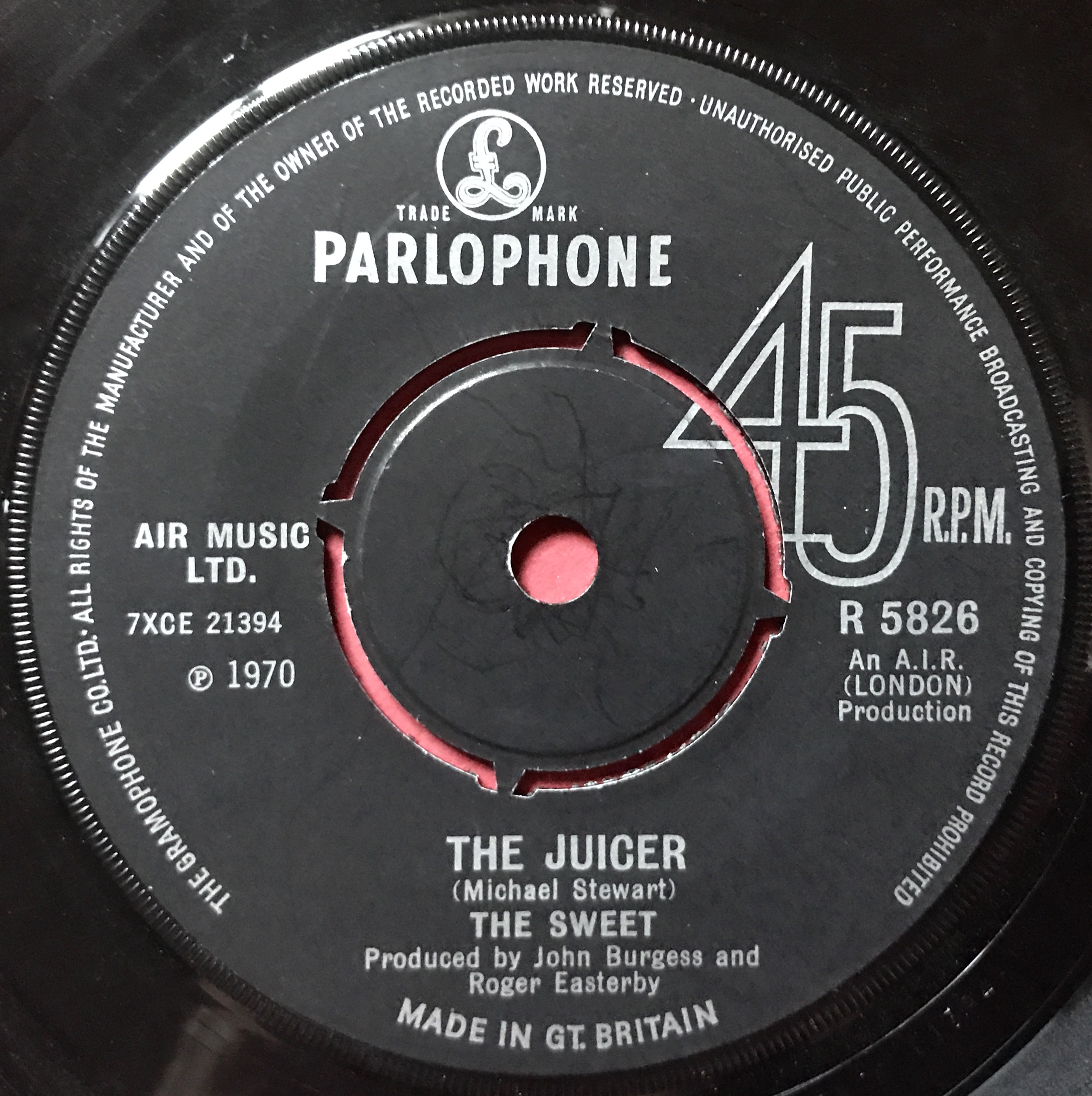 SWEET - All you´ll ever get from me UK 45 1970 - 2