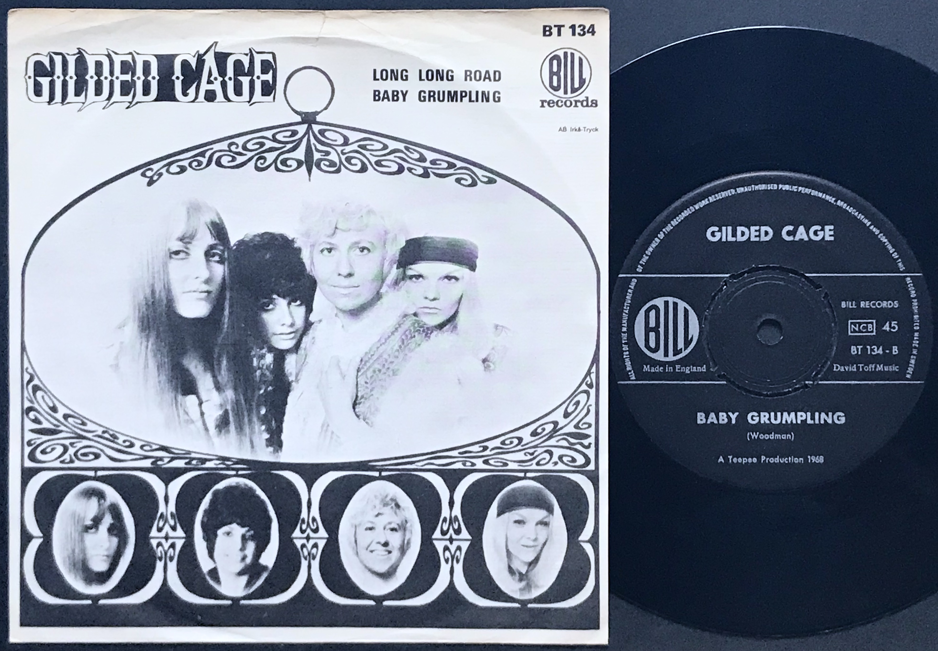 GILDED CAGE - Long long road Swe PS 1968 - 2