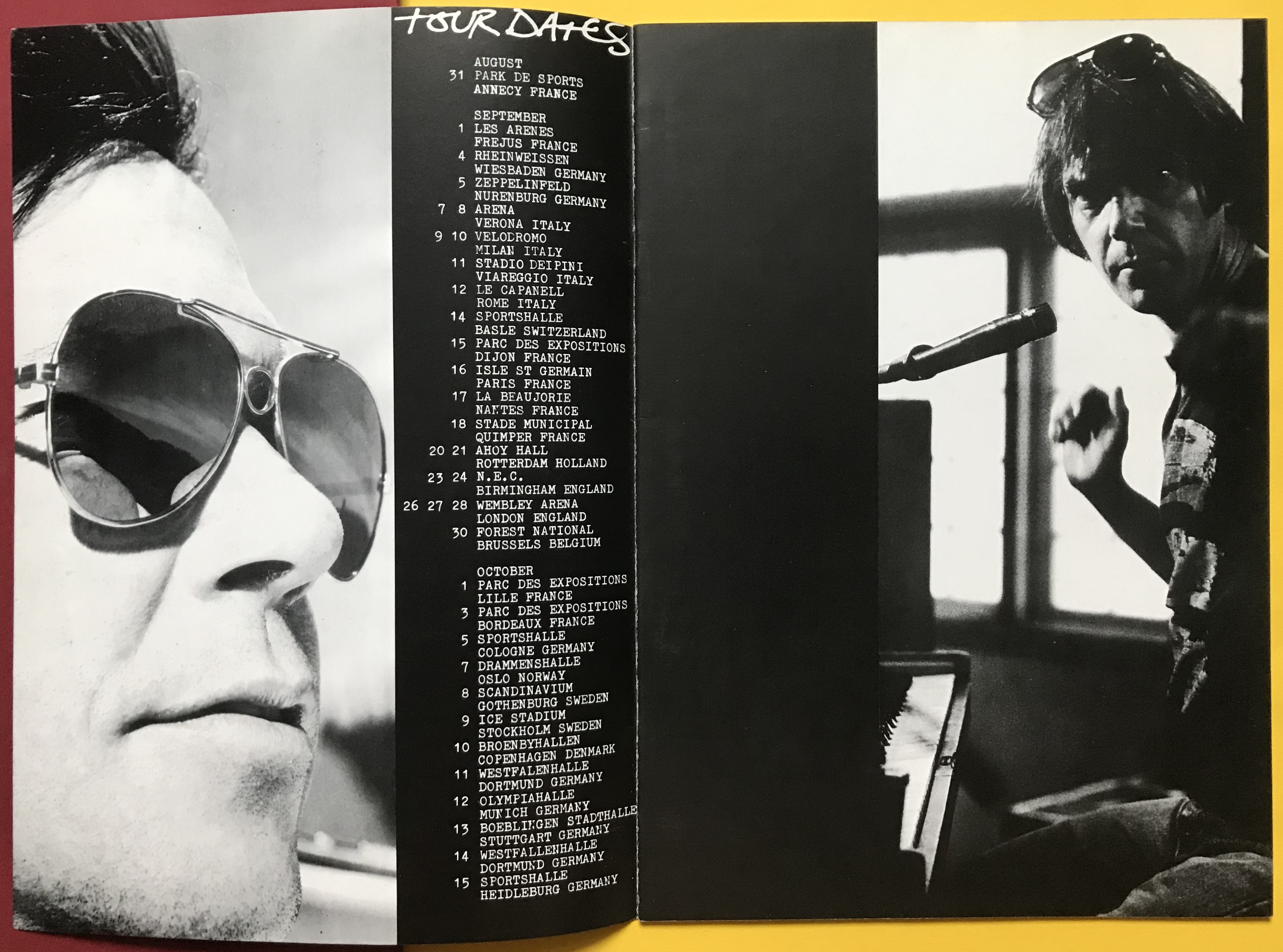 NEIL YOUNG - Transworld tour Konsertprogram 1982 - 3
