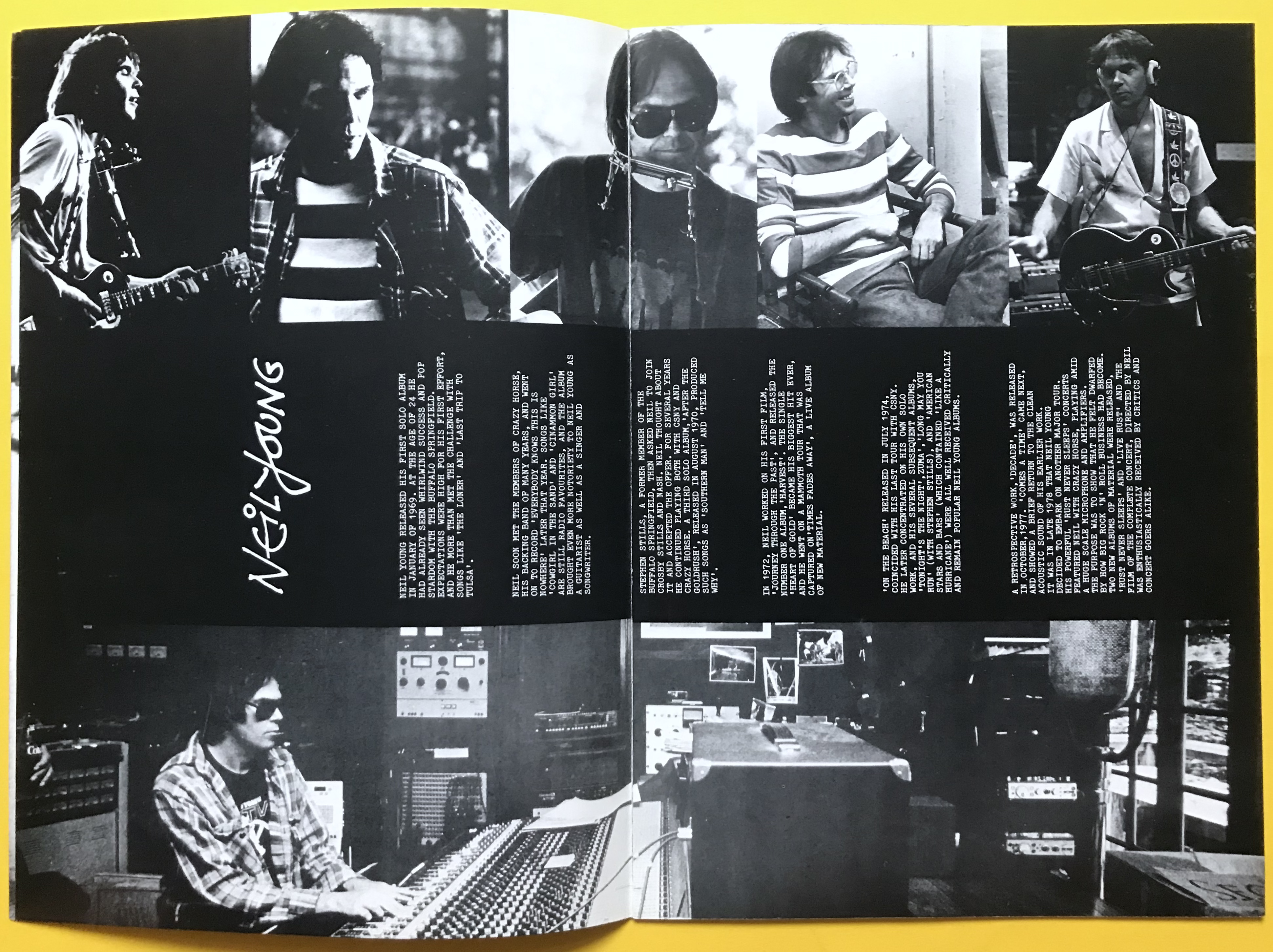 NEIL YOUNG - Transworld tour Konsertprogram 1982 - 4