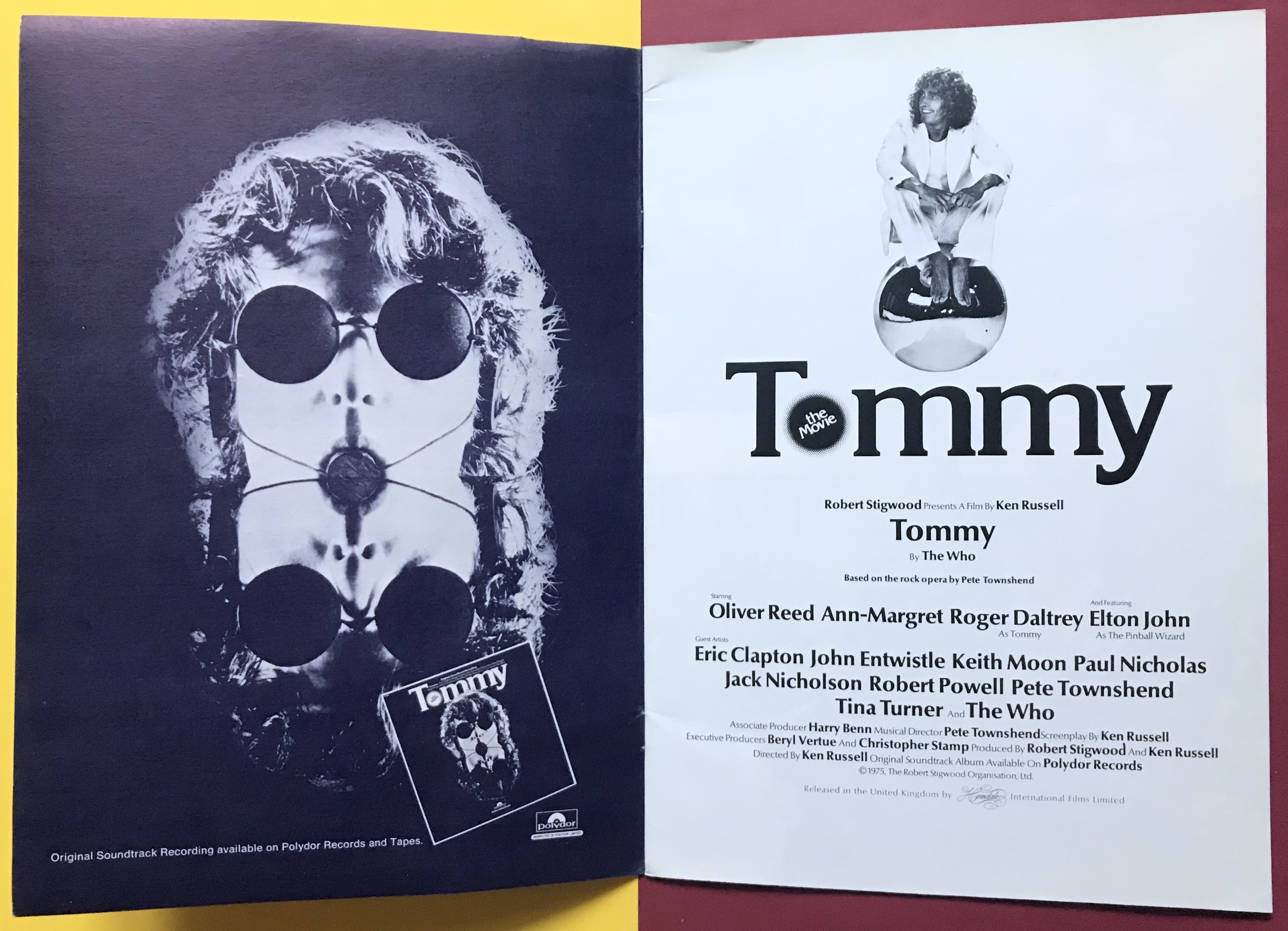 THE WHO - Tommy Souvenirprogram 1975 - 3