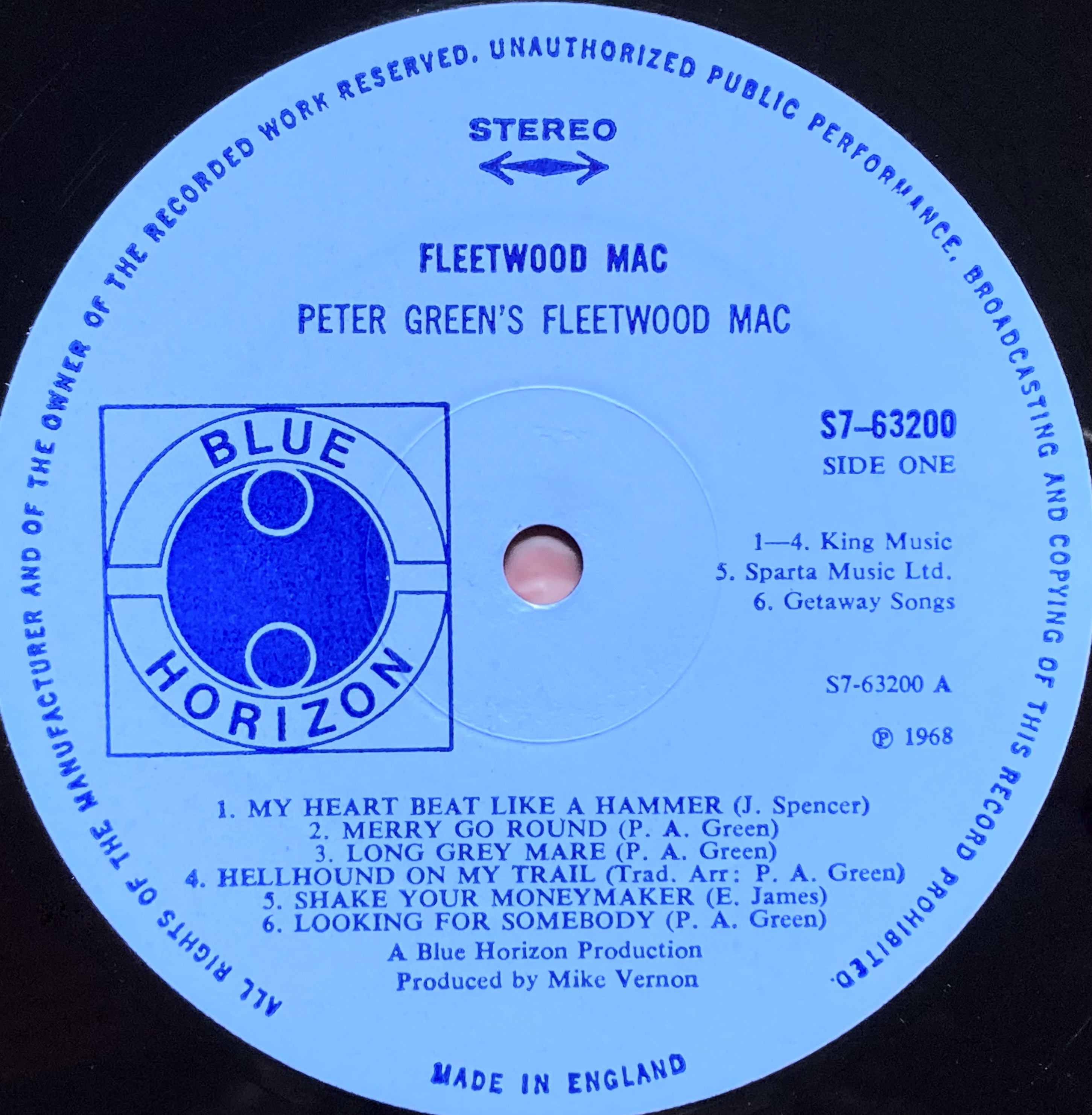 FLEETWOOD MAC - "same" UK orig LP 1968 - 5