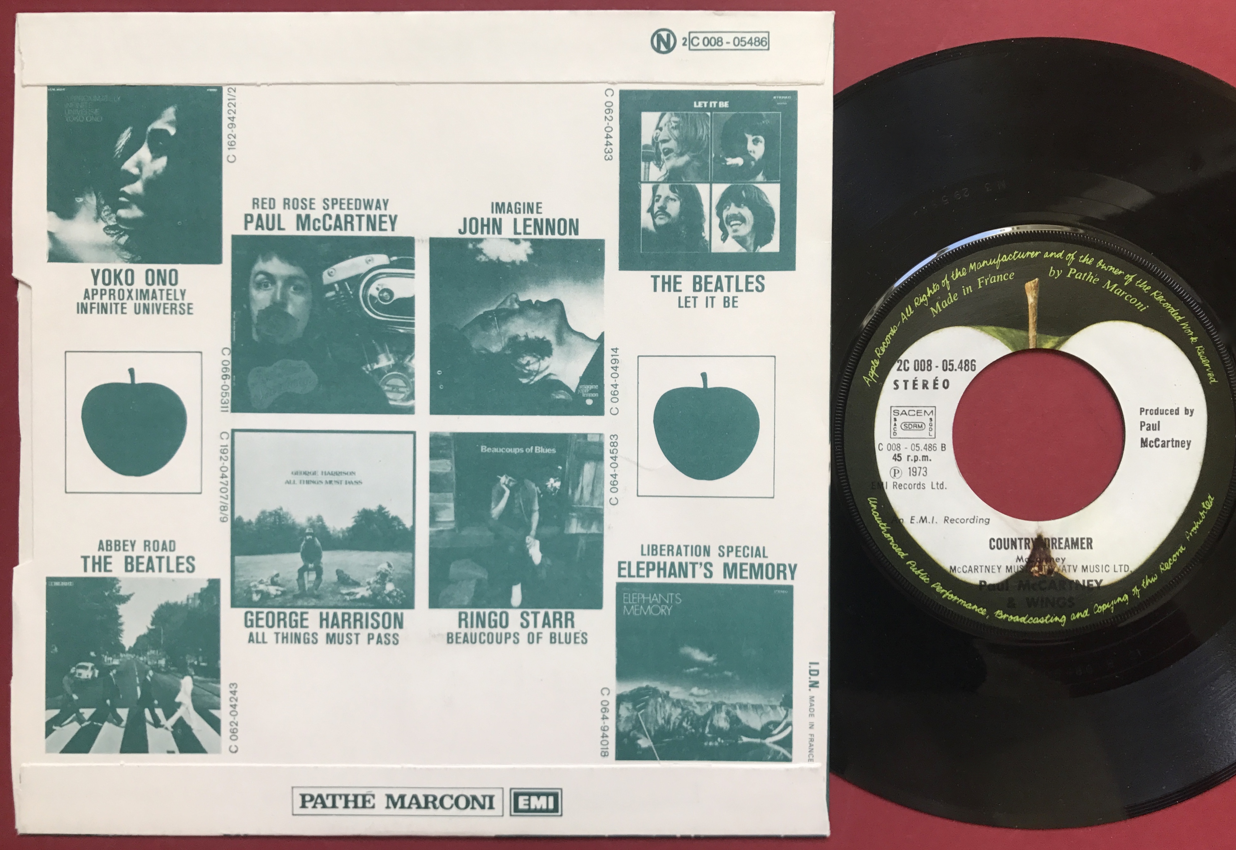 PAUL McCARTNEY & WINGS - Helen wheels 7" Fransk PS 1973 - 2