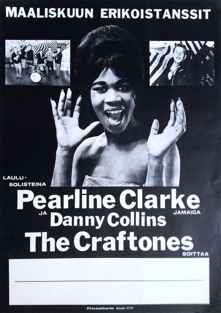 PEARLINE CLARKE DANNY COLLINS CRAFTONES (1964-65) - Tour poster