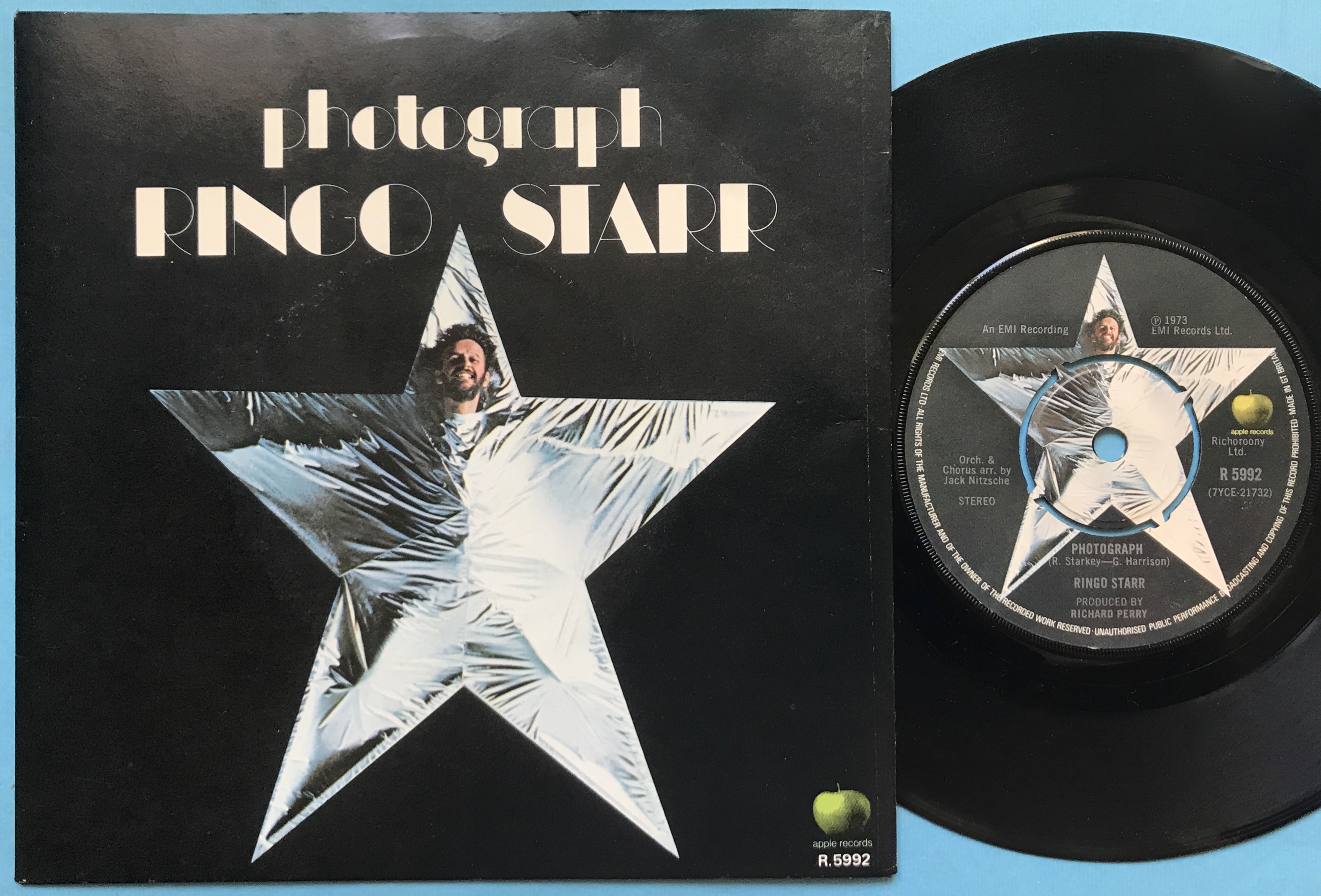 RINGO STARR - Photograph 7" UK PS 1973