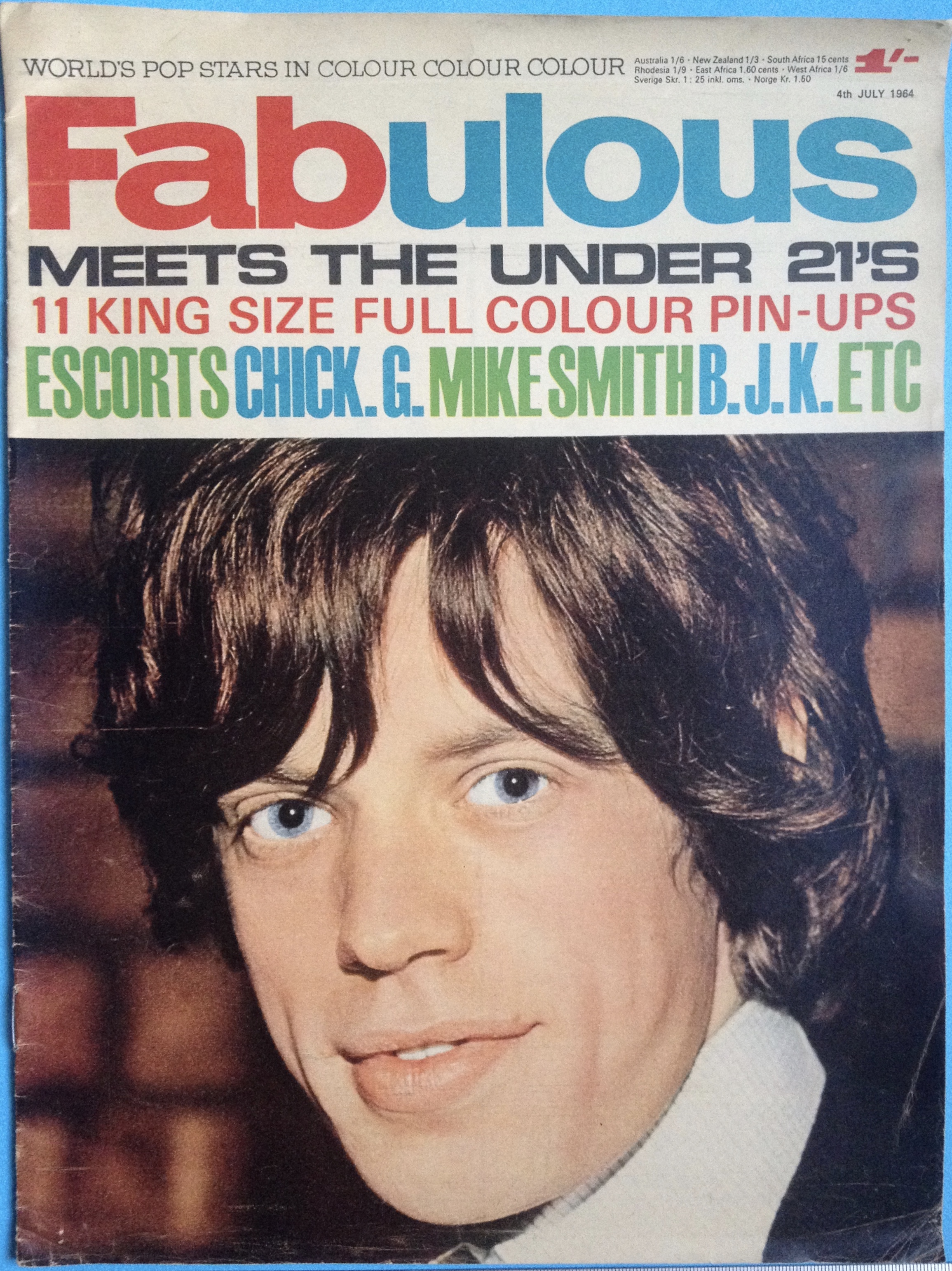 FABULOUS - 4:e Juli 1964 Rolling Stones / Mick Jagger omslag