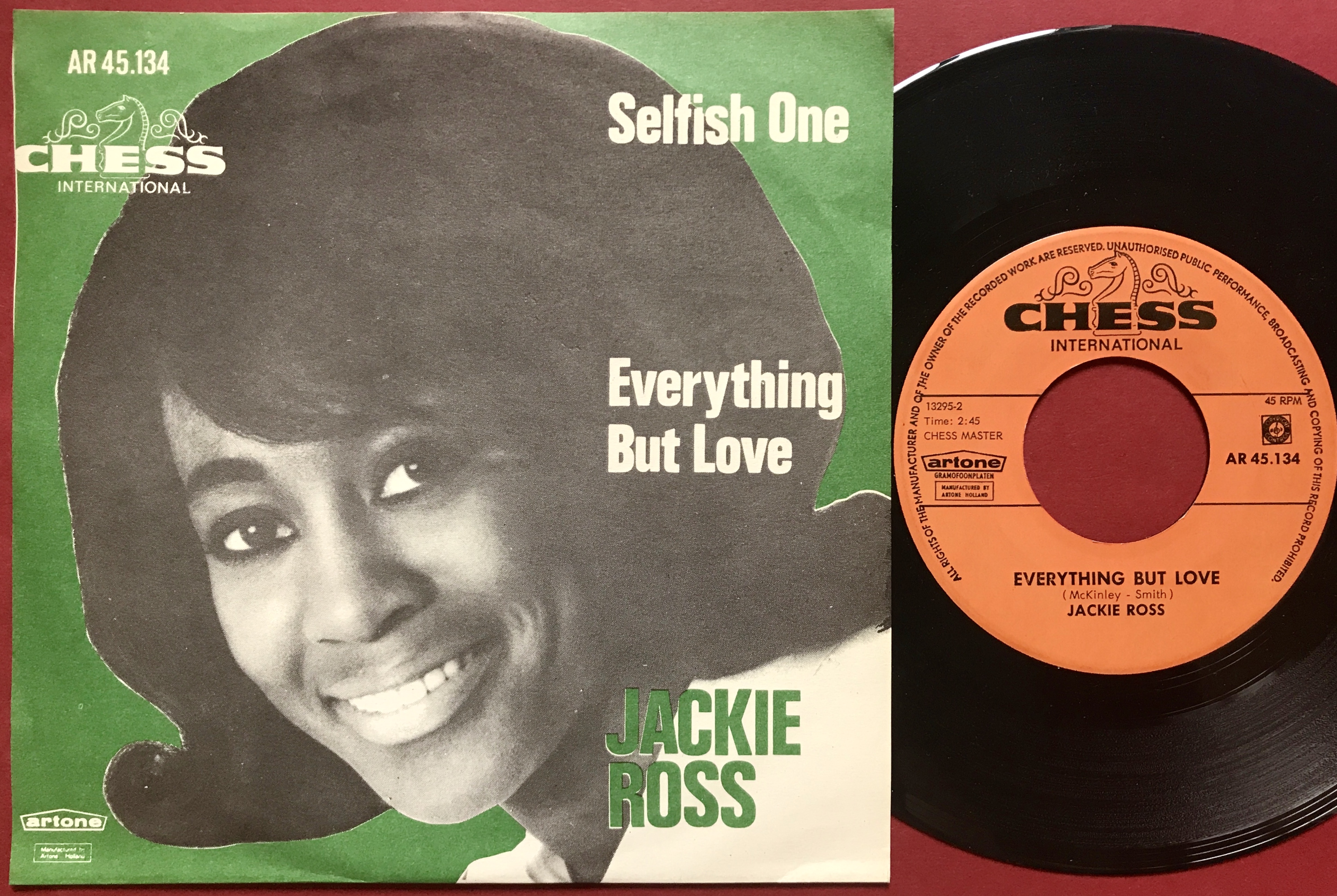JACKIE ROSS - Selfish one Holl PS 1965 - 2