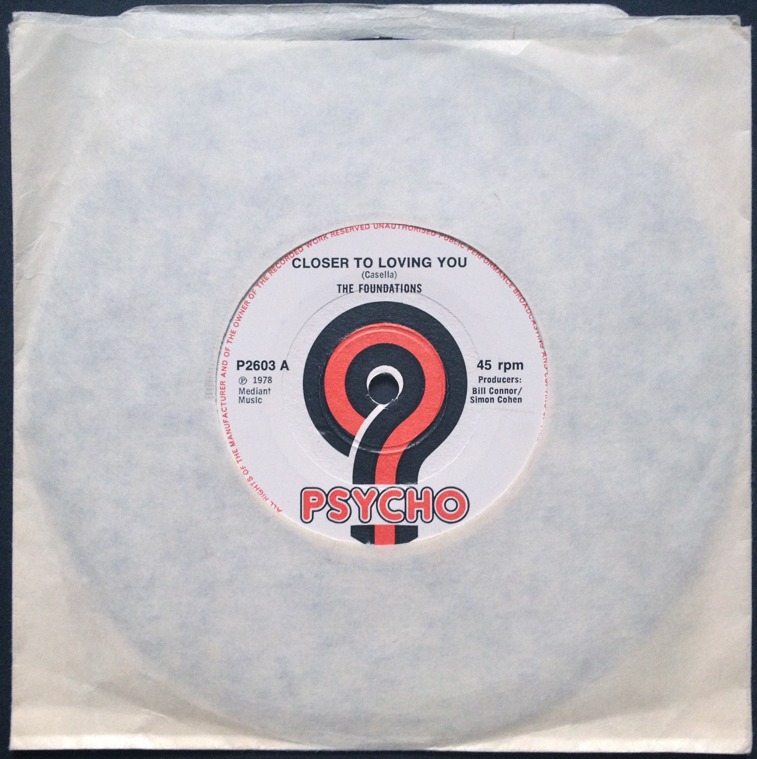 FOUNDATIONS - Closer to loving you / Change my life NORTHERN SOUL 7" UK-orig 1978