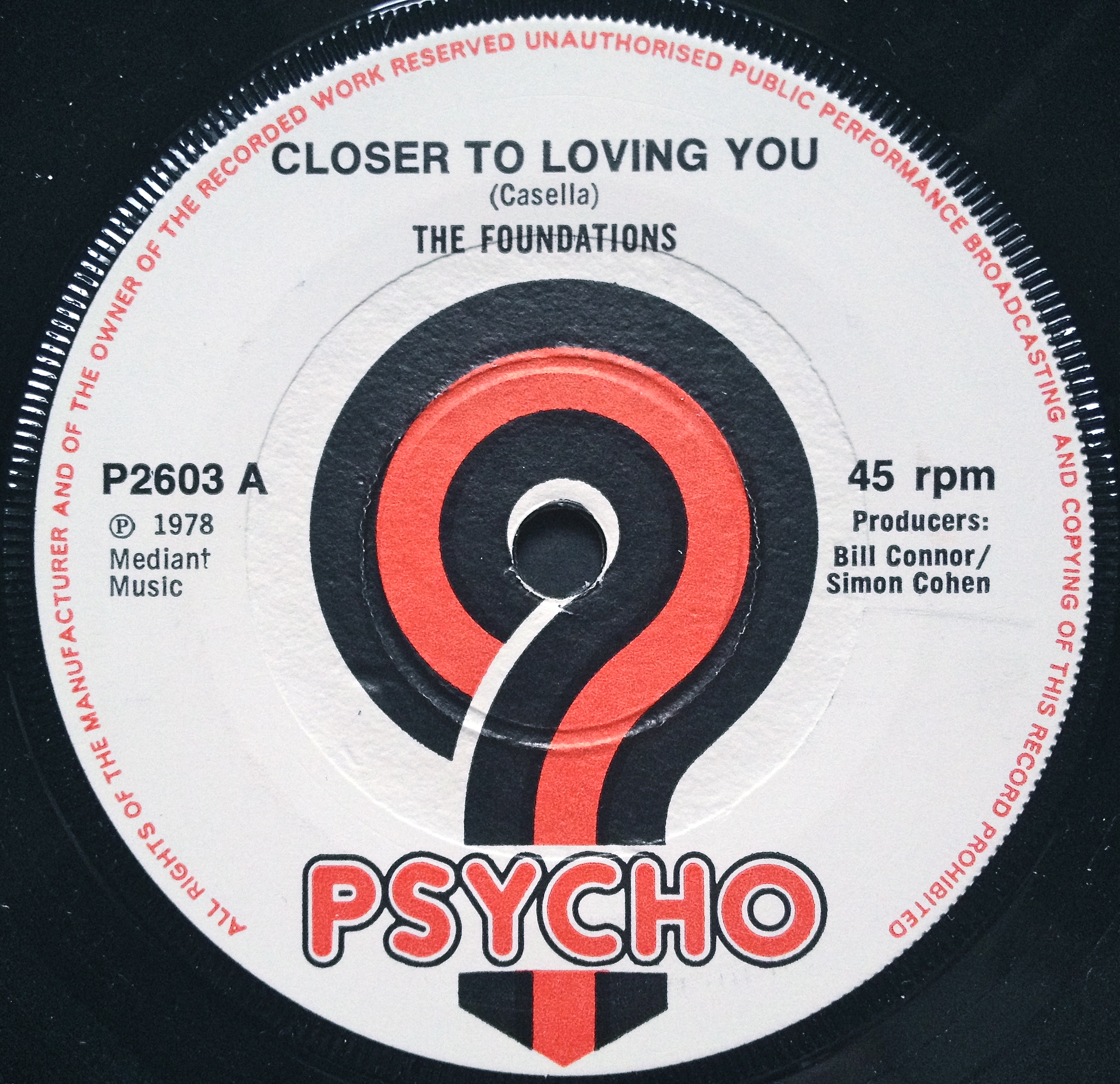 FOUNDATIONS - Closer to loving you / Change my life NORTHERN SOUL 7" UK-orig 1978 - 3