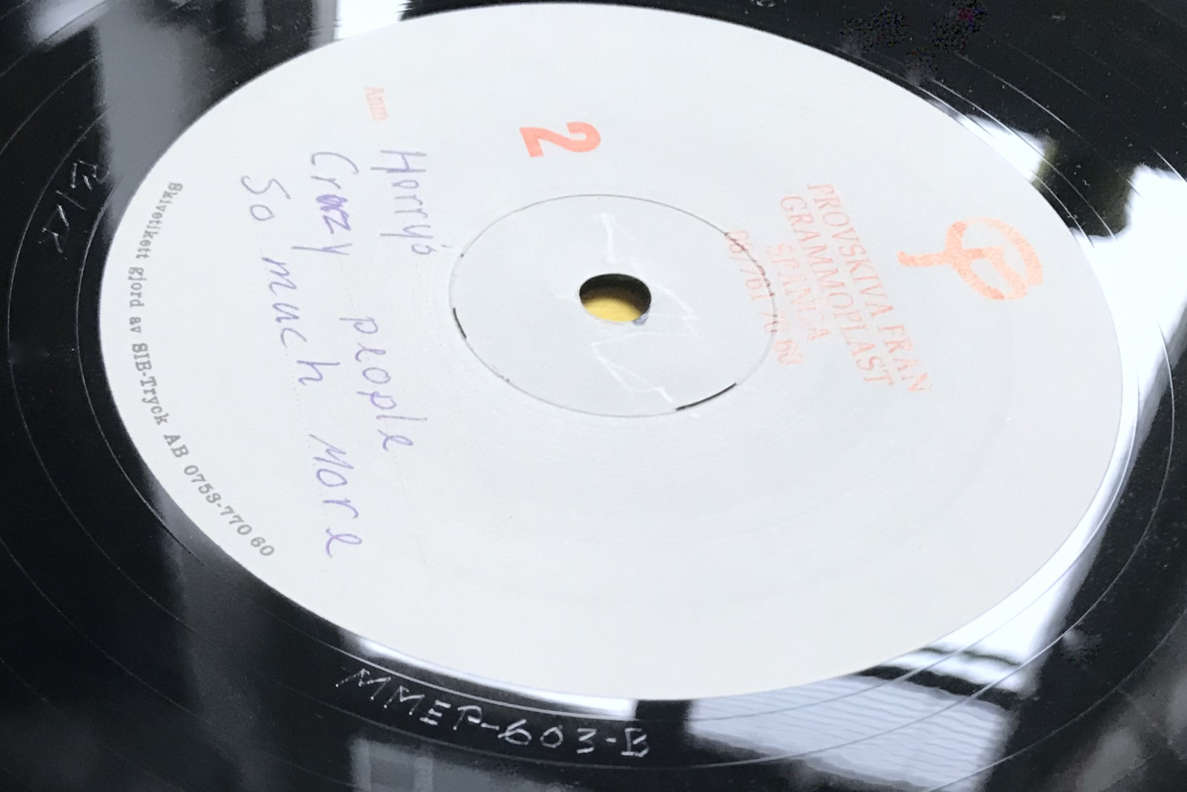 HERREY´S - Varje lite droppe regn 1984 orig TEST PRESSING 12" EP - 6