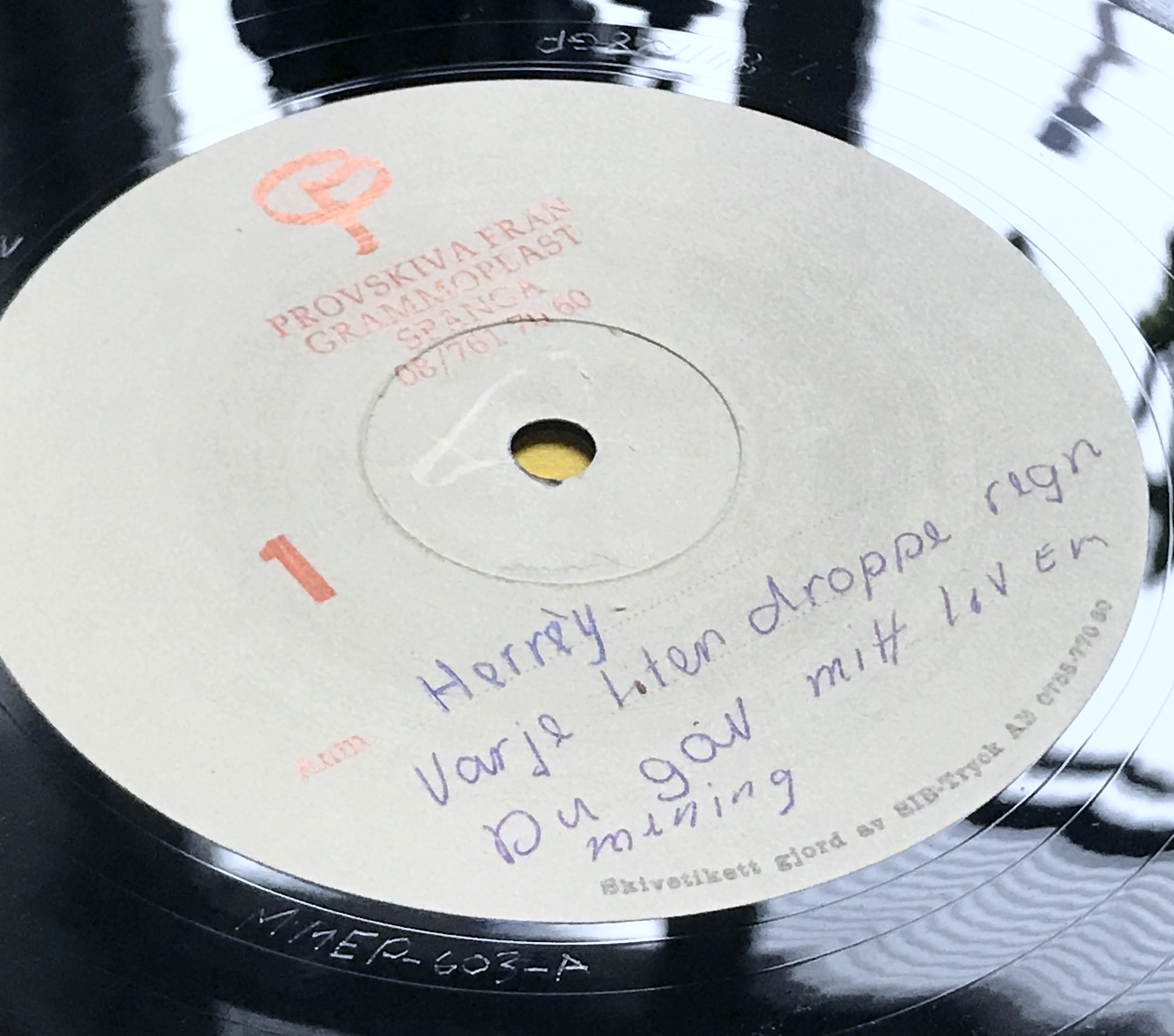 HERREY´S - Varje lite droppe regn 1984 orig TEST PRESSING 12" EP - 5