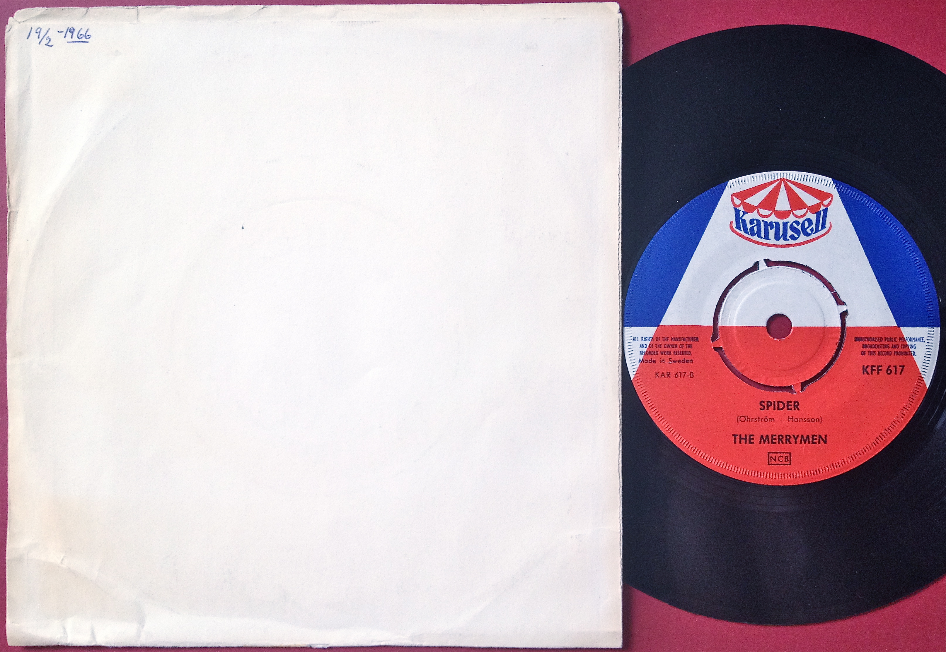 MERRYMEN - Walking down lonesome road Swe PS 1965 - 2
