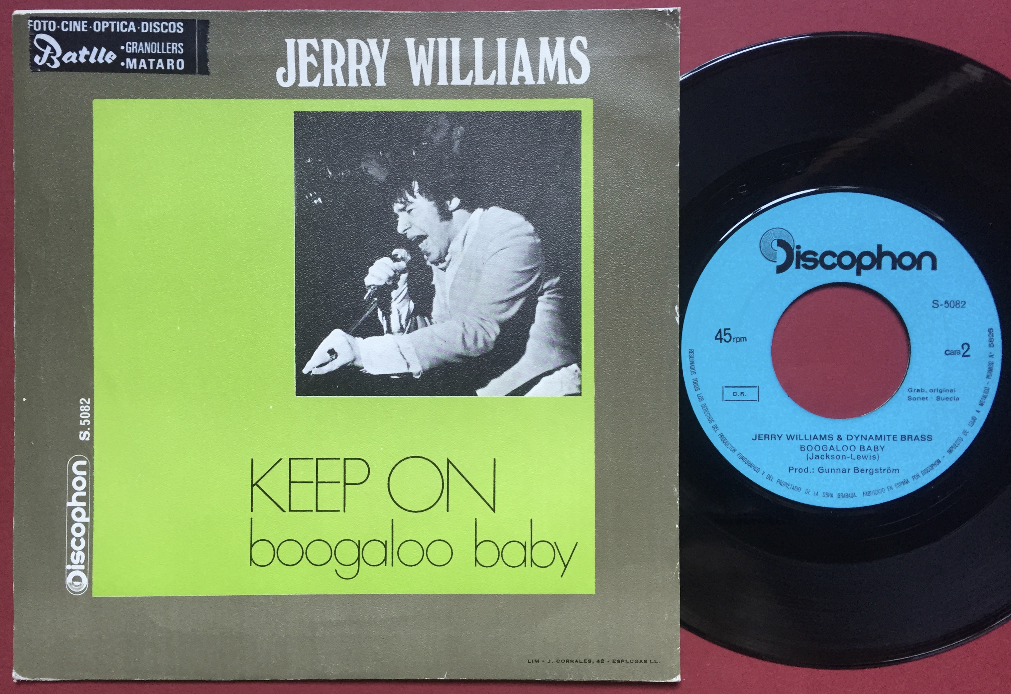 JERRY WILLIAMS - Keep on SPANISH PS 1968 - 2
