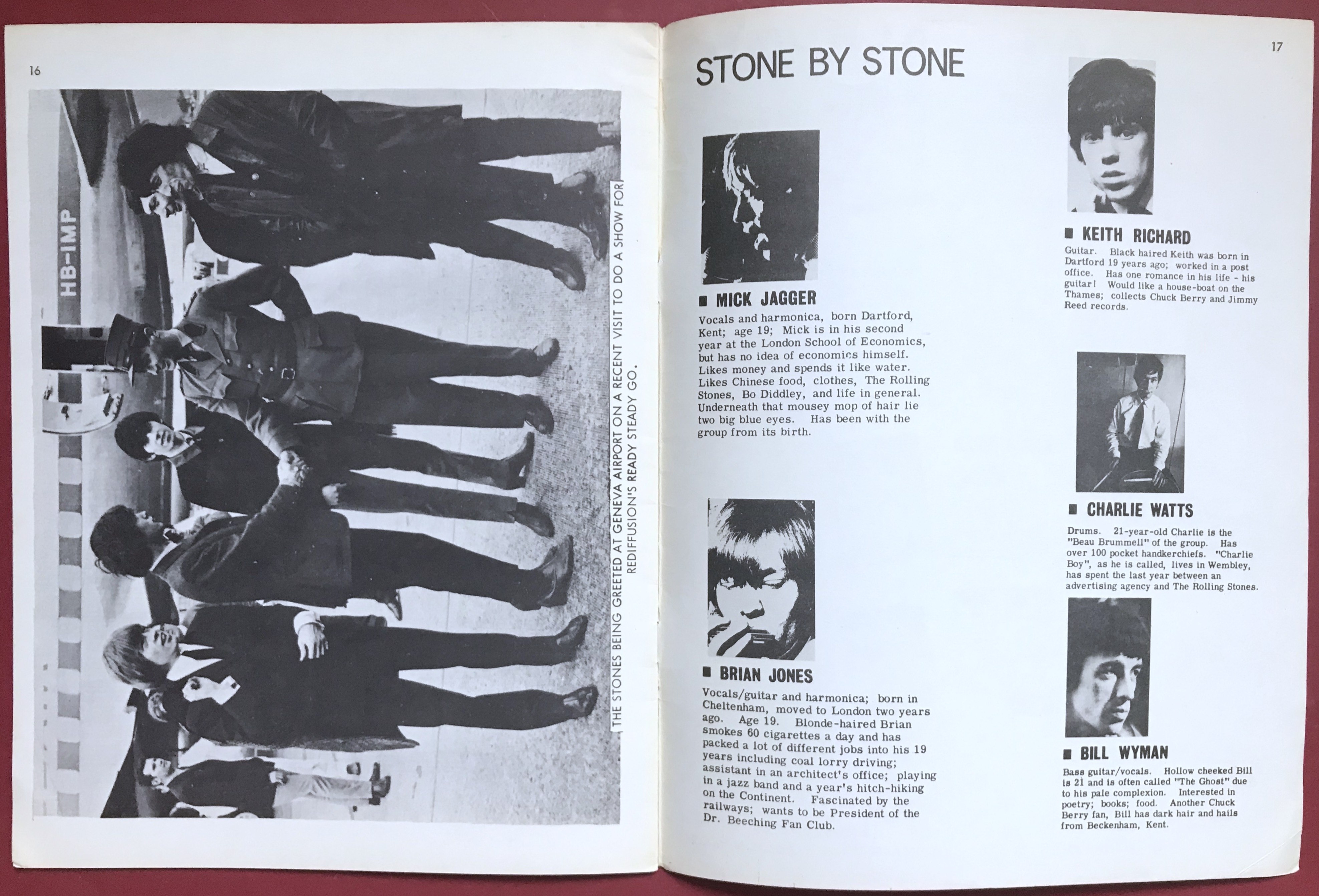 ROLLING STONES - Album of song hits with photographs 1964 PINK - 6