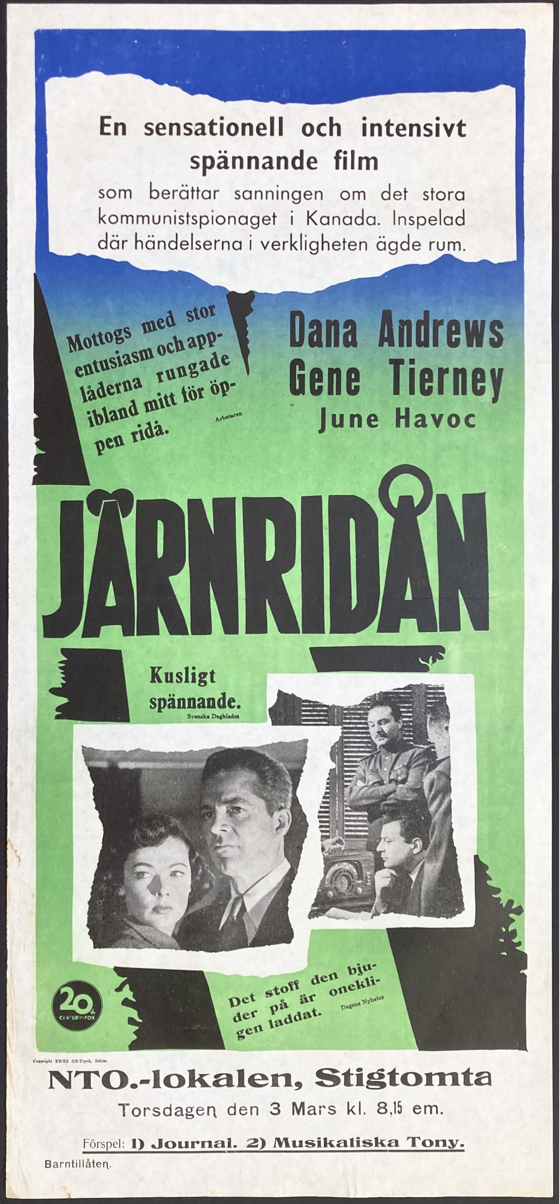 Nostalgipalatset THE IRON CURTAIN (1948)